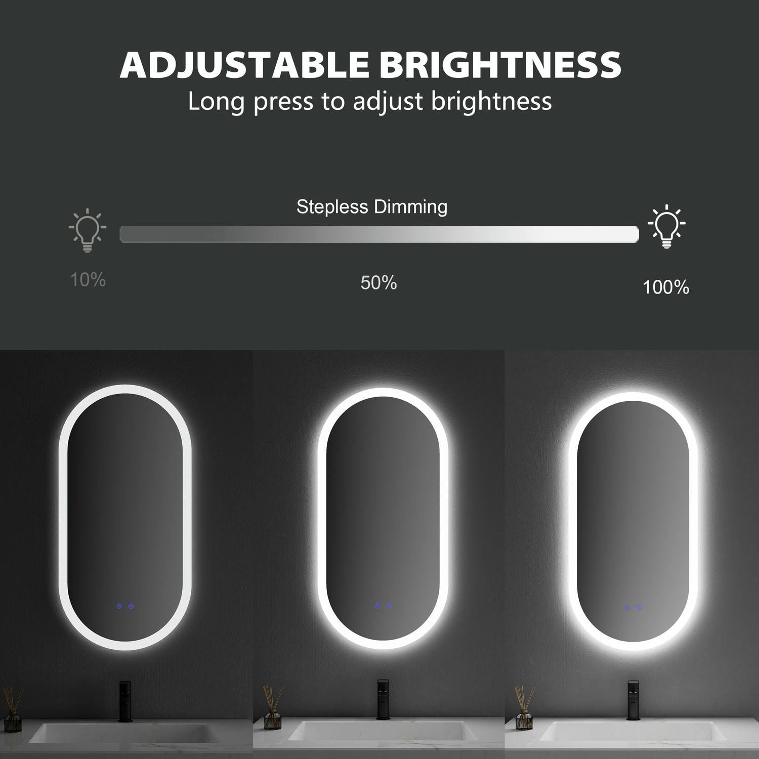 Oval Shape Bathroom Mirror