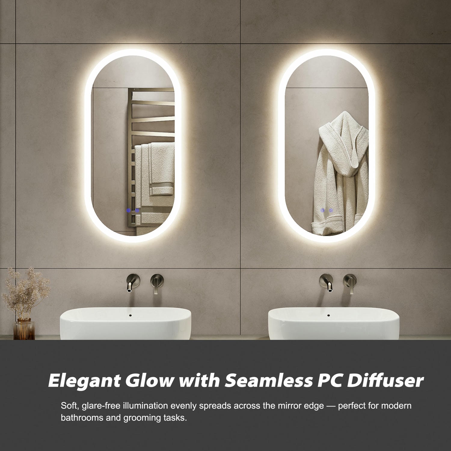 Oval Led Bathroom Mirror