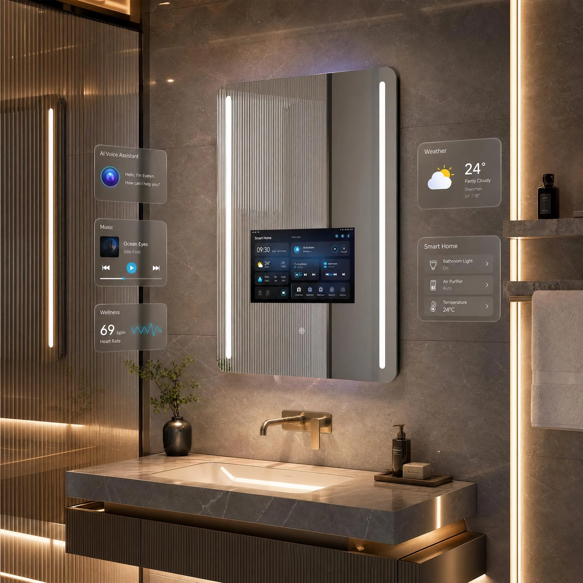 Tv Bathroom Mirror