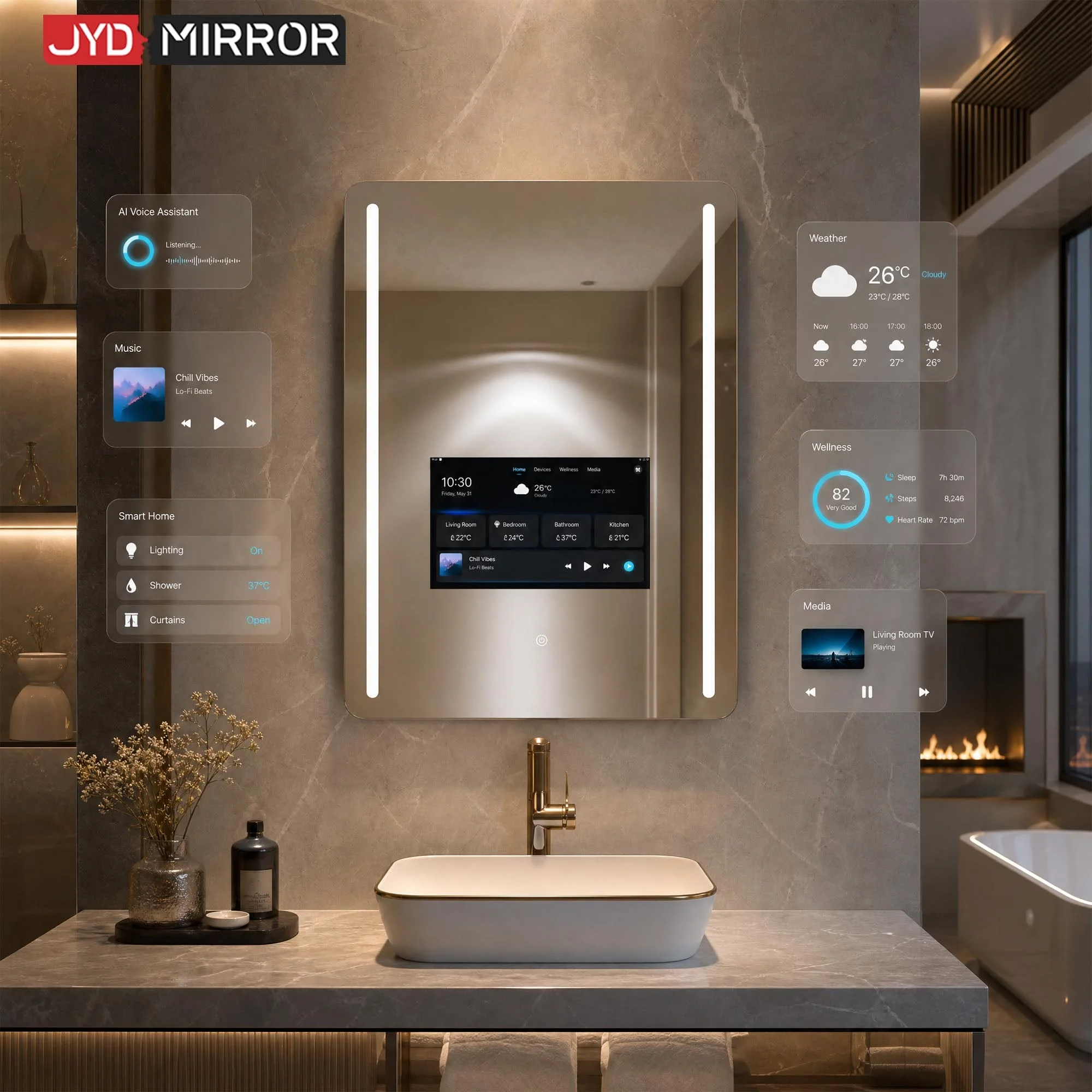 Dp555 Ai Tv Bathroom Mirror 1