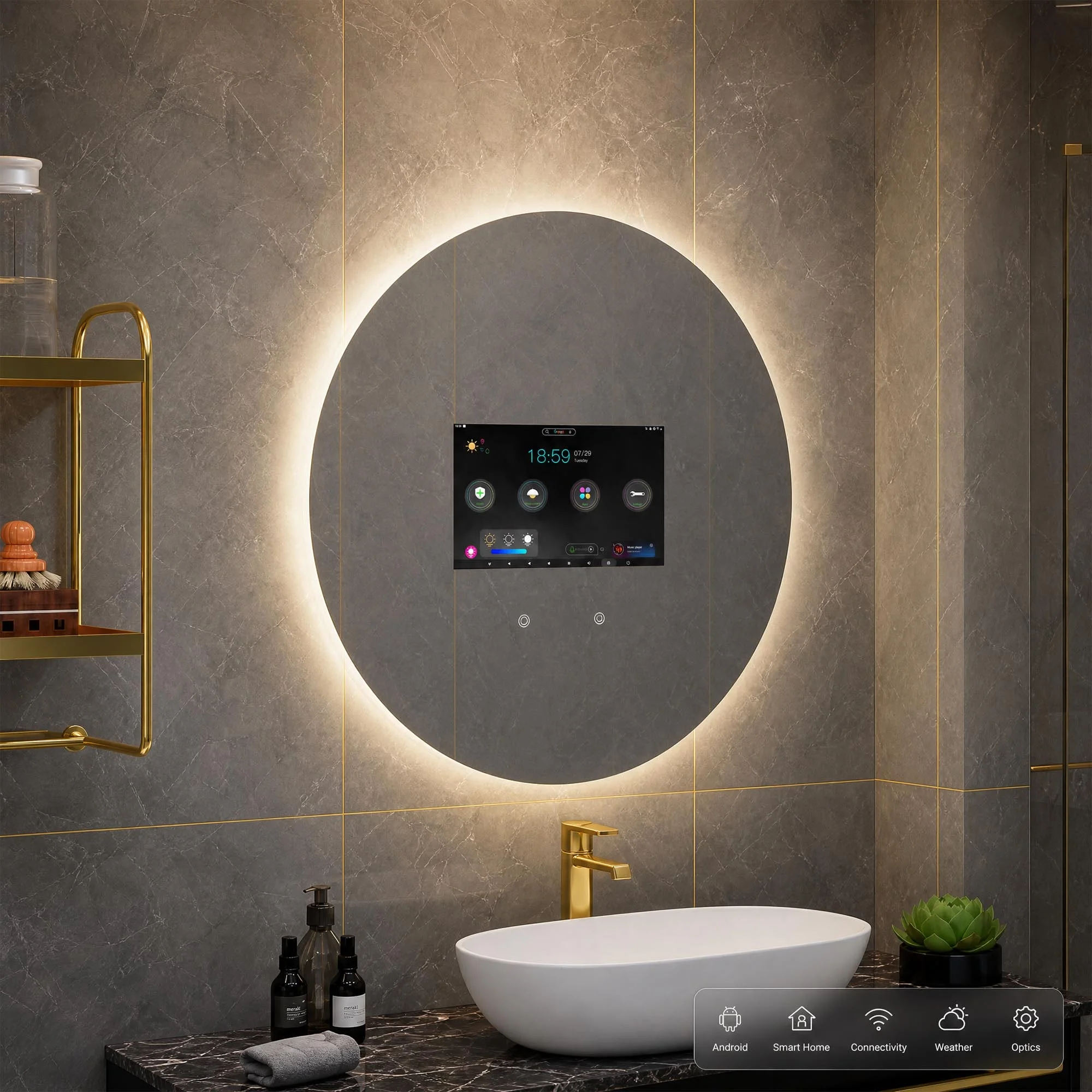 Dp558 Ai Tv Bathroom Mirror Gallery 1