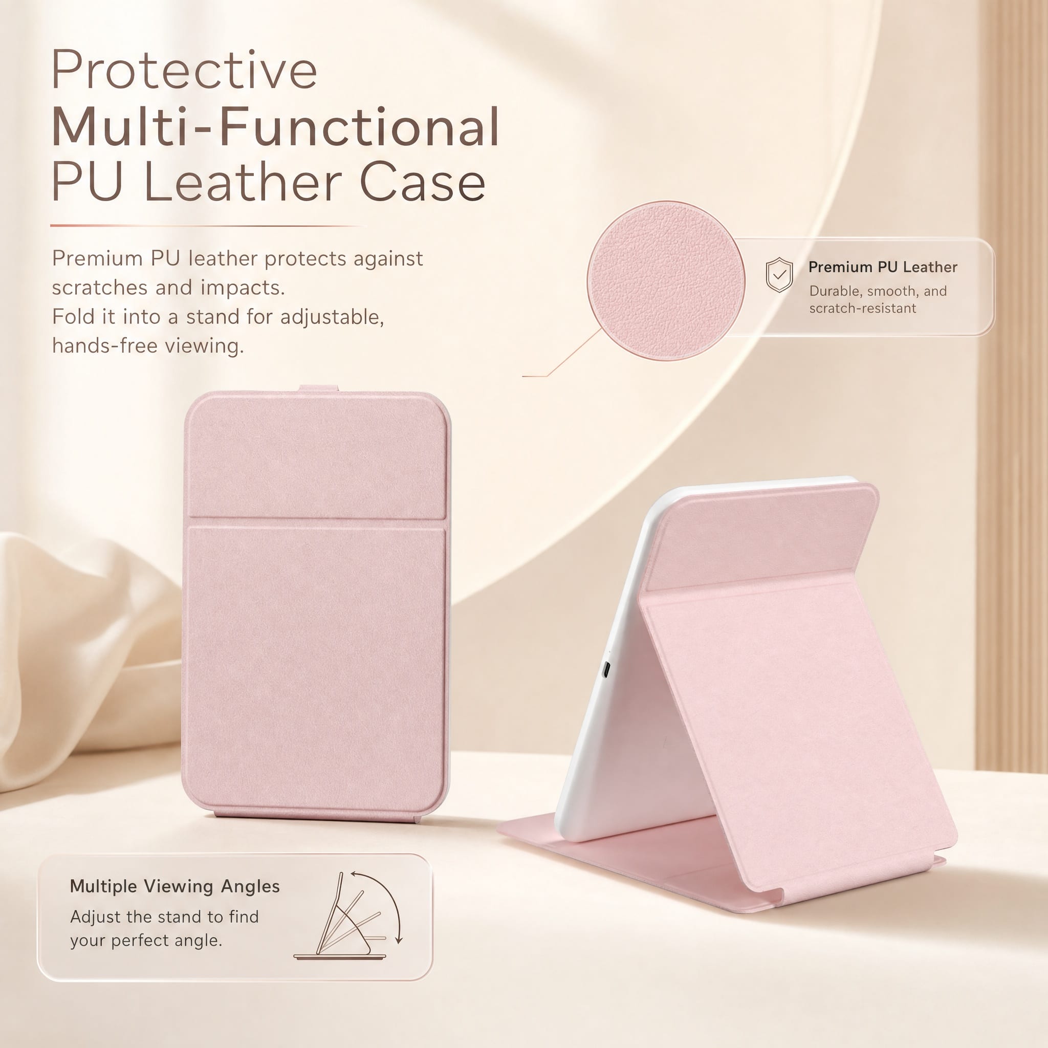Protective Multi-Functional PU Leather Case
