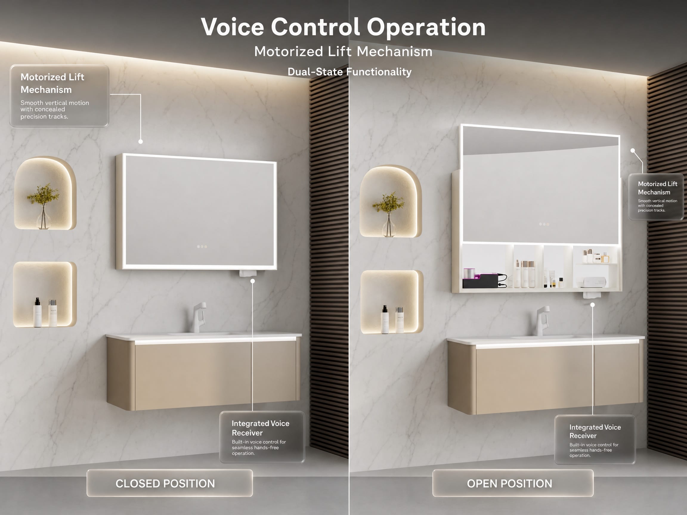 AI Bathroom Mirror Cabinet
