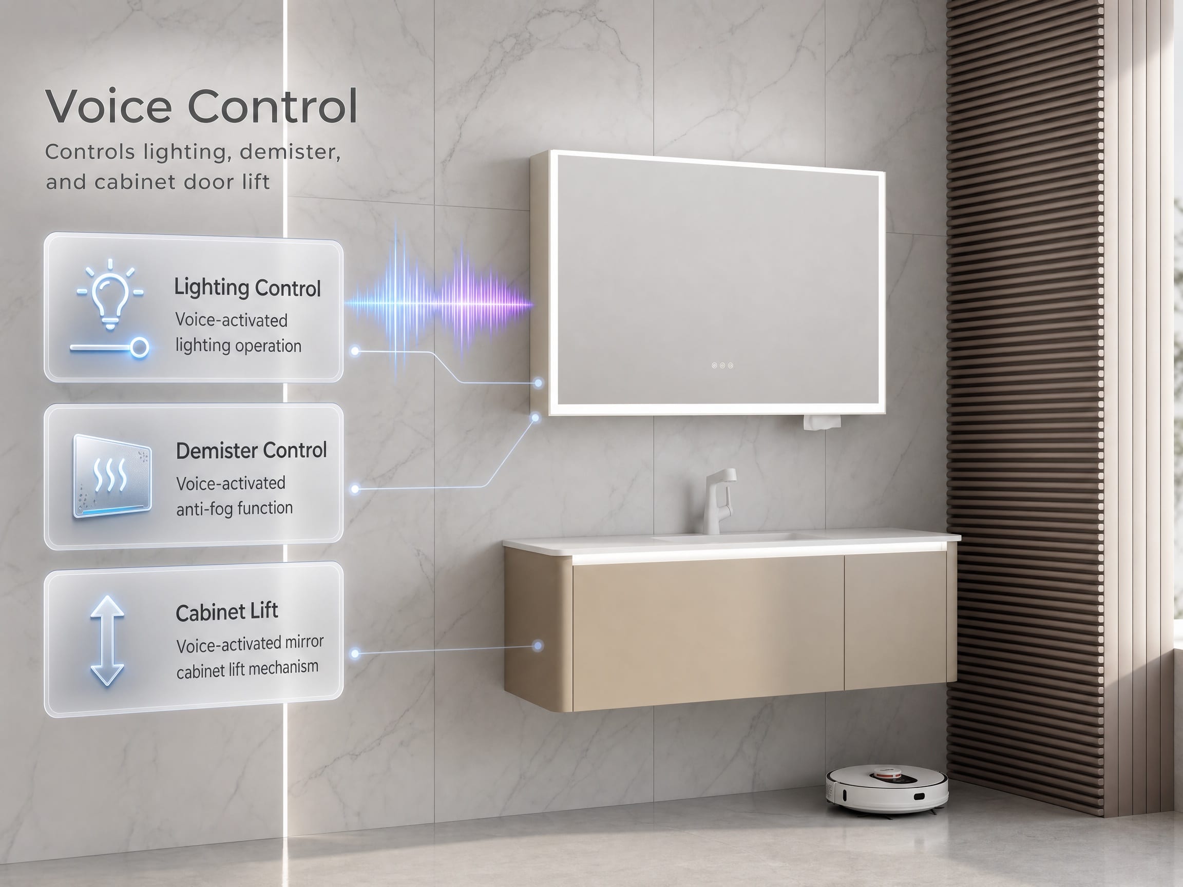 AI Bathroom Mirror Cabinet