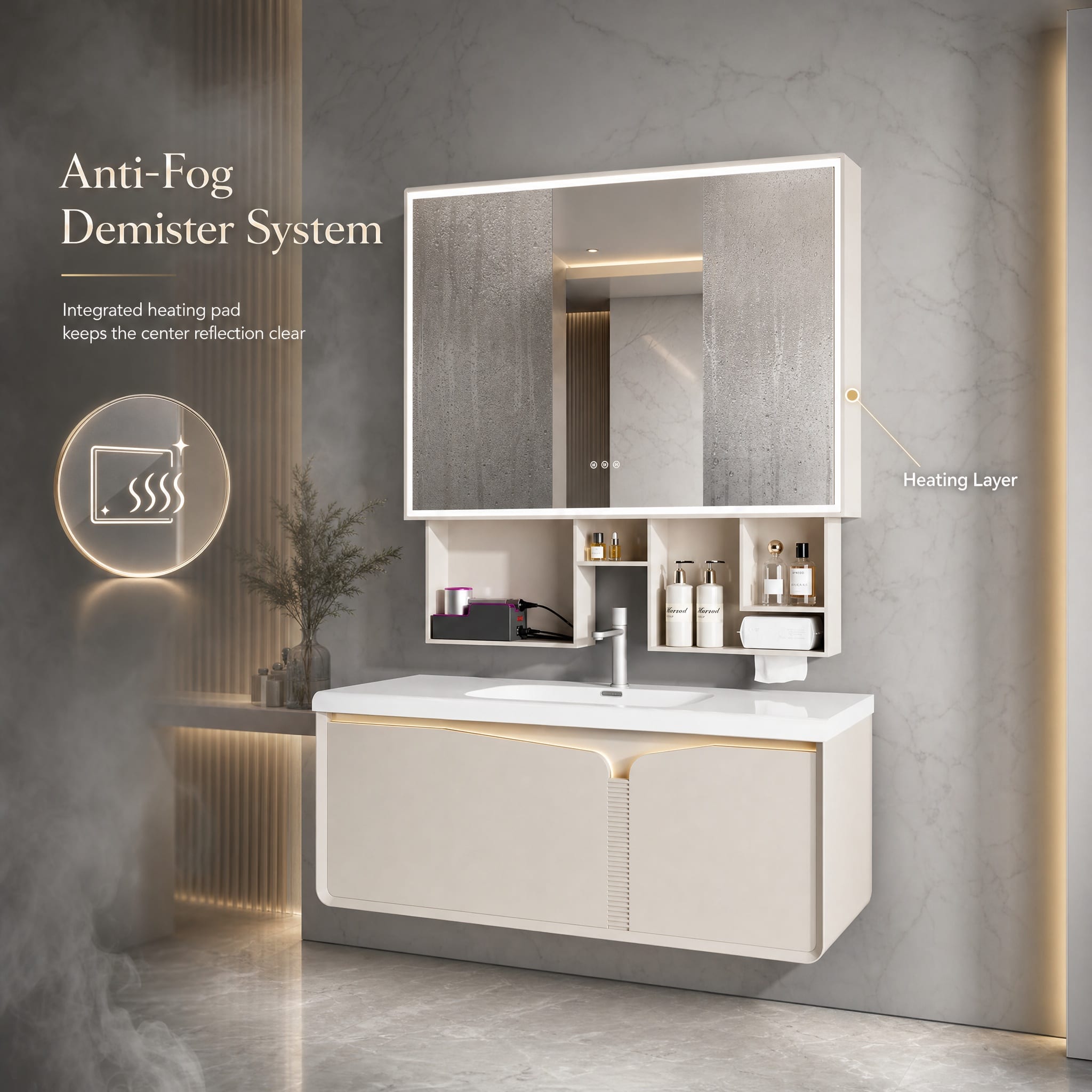 Smart Bathroom Mirror Cabinet