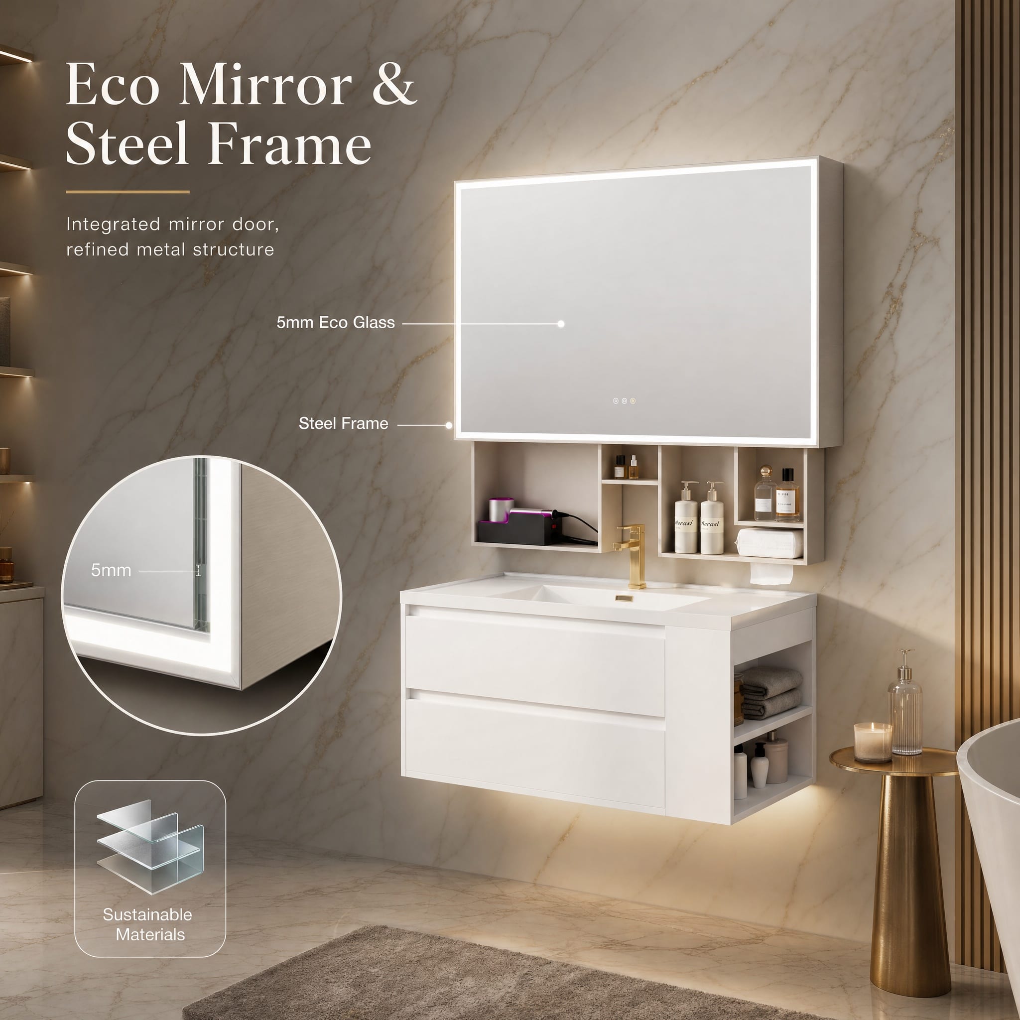 Smart Bathroom Mirror Cabinet