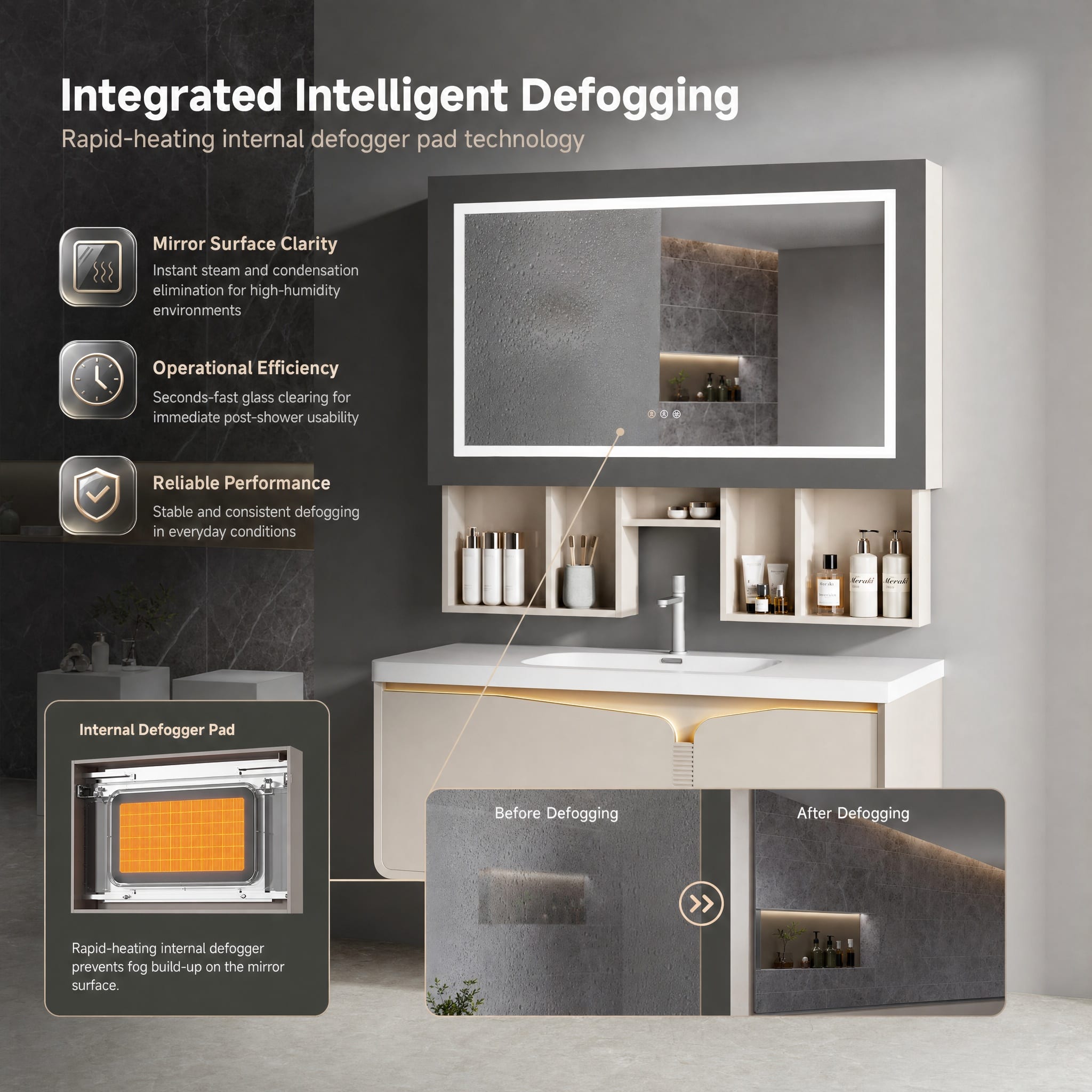 Smart Bathroom Mirror Cabinet