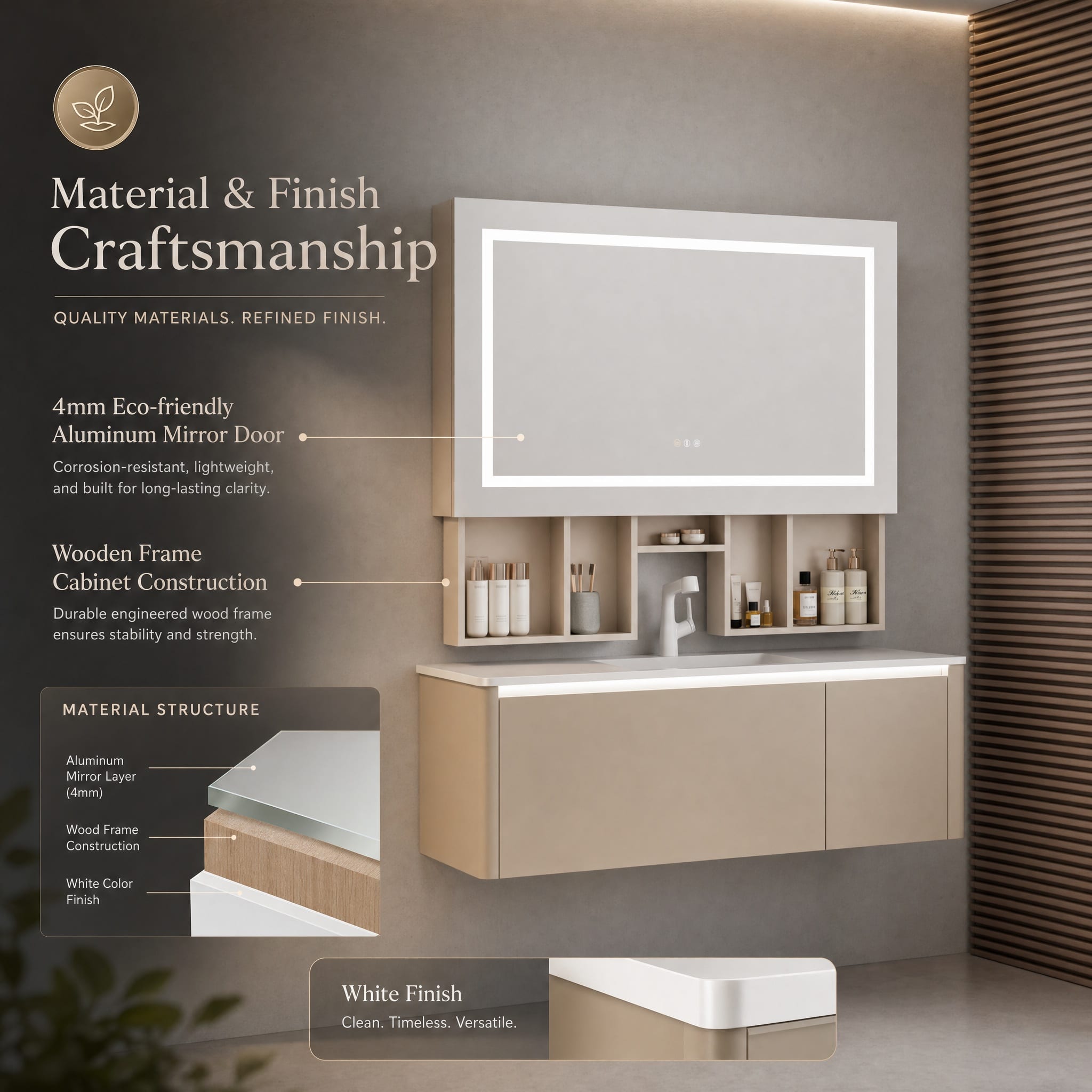 Smart Bathroom Mirror Cabinet