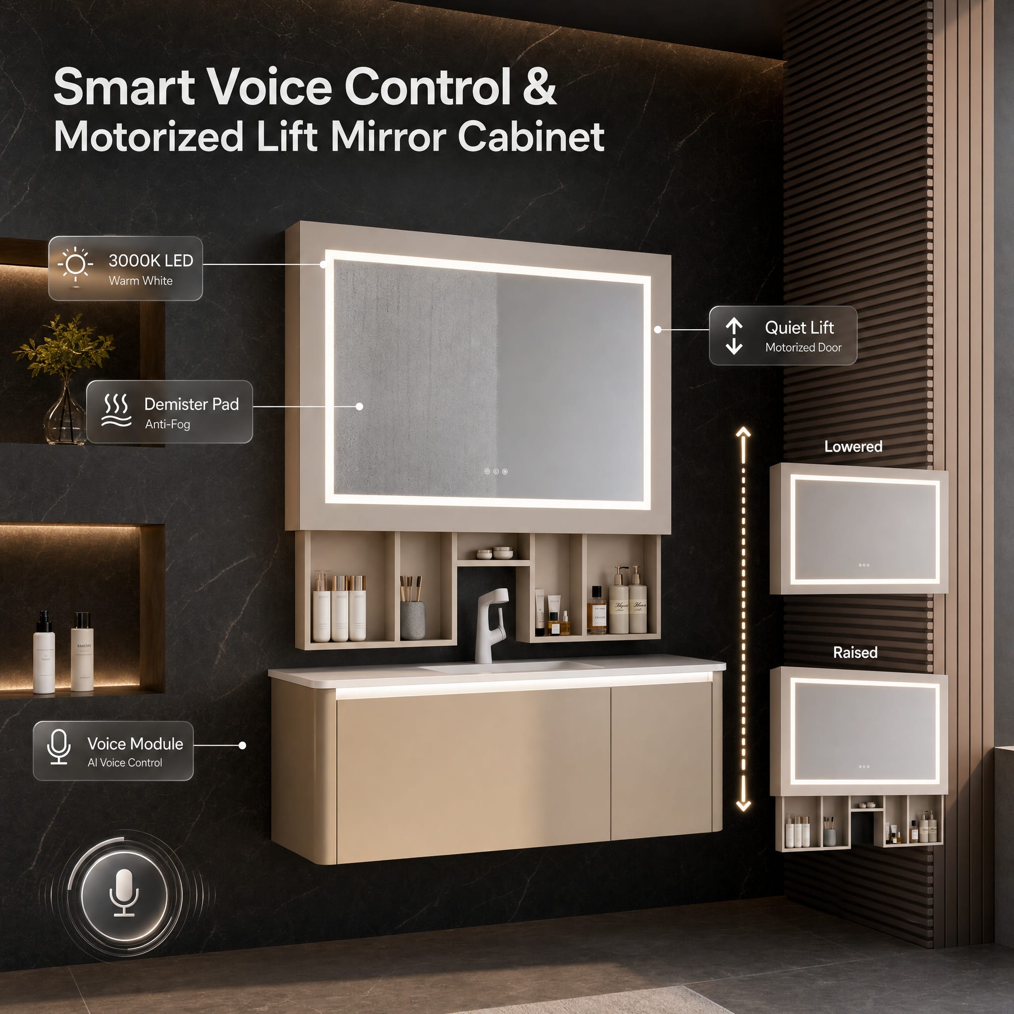 Smart Bathroom Mirror Cabinet
