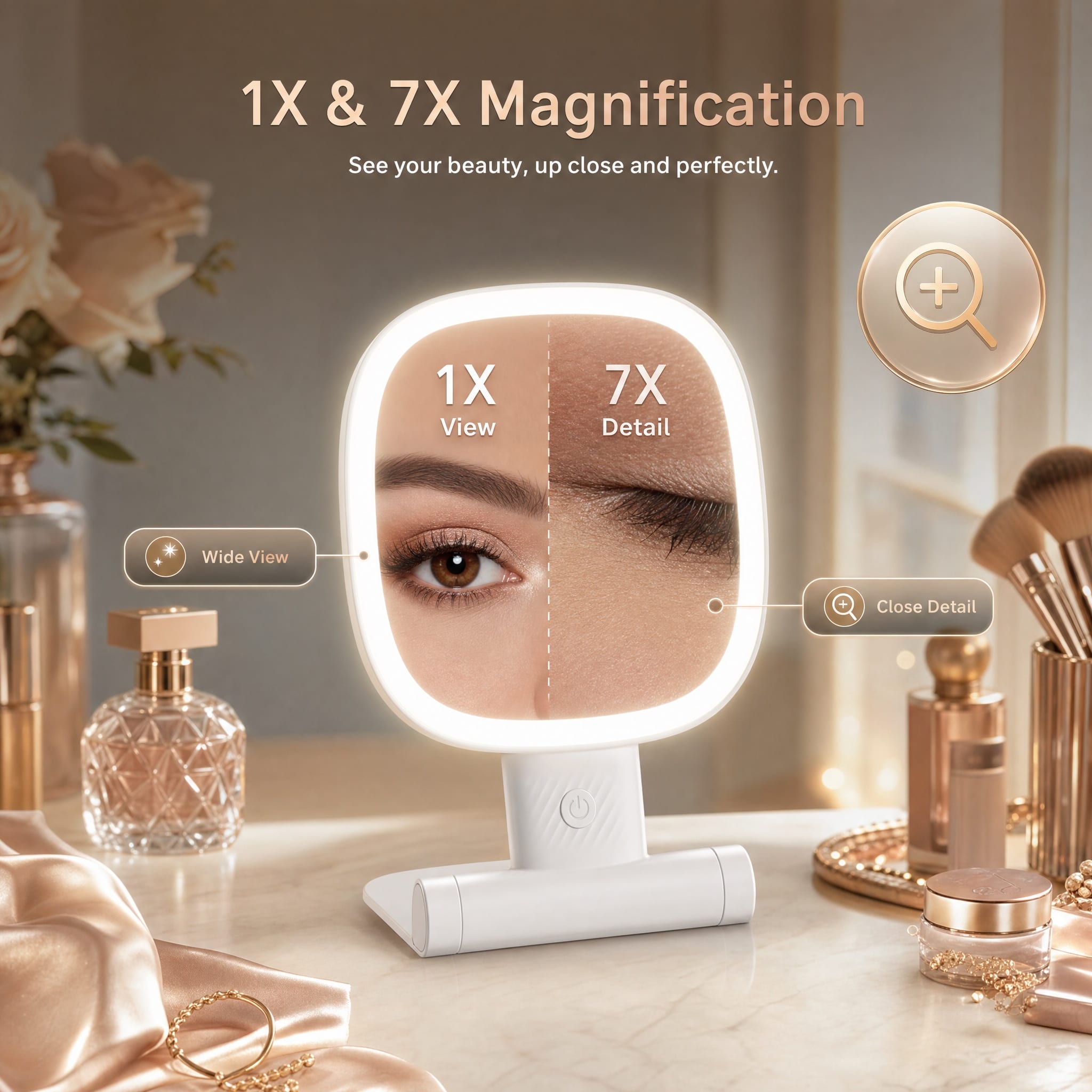 Foldable Led Makeup Mirror