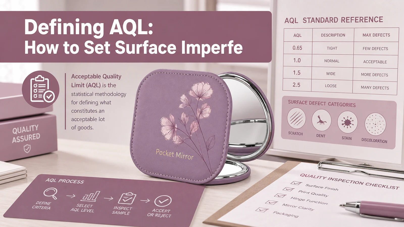 Defining AQL: How to Set Surface Imperfection Standards for Your Supplier - Mirror product image