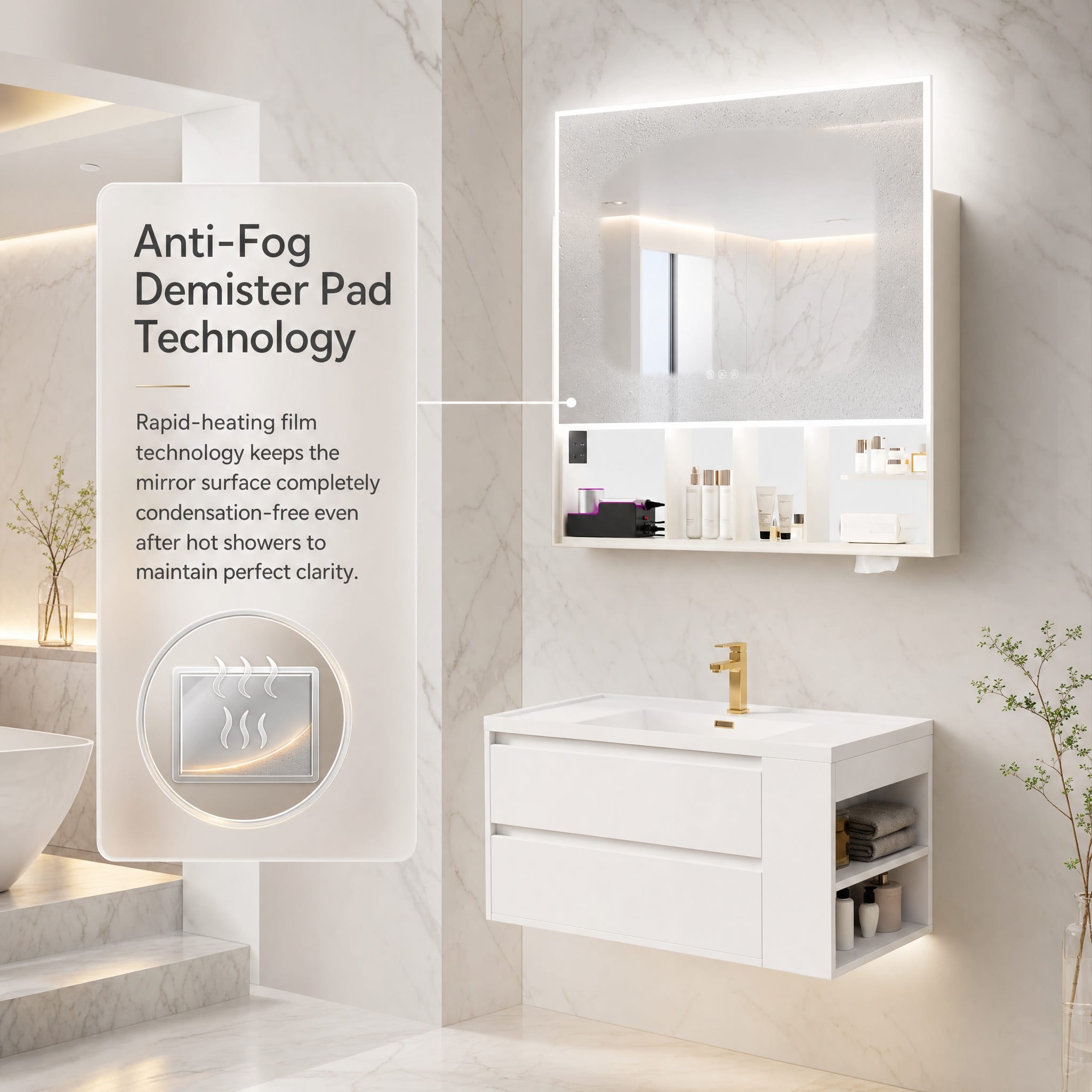 Dp Bj26 1 Ai Bathroom Mirror Cabinet Detail 6