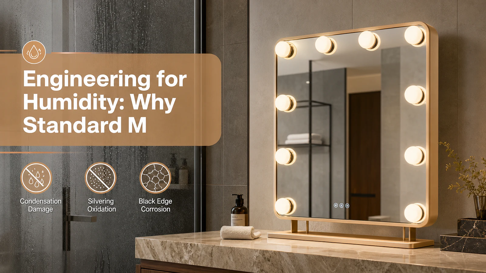 Engineering for Humidity: Why Standard Mirrors Fail in Commercial Bathrooms - Mirror product image
