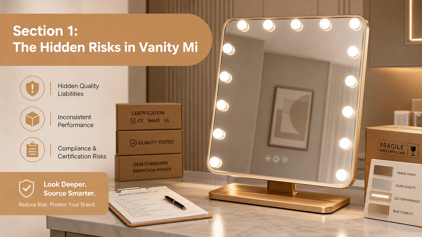 Section 1: The Hidden Risks in Vanity Mirror Sourcing: Beyond Aesthetic Design - Mirror product image