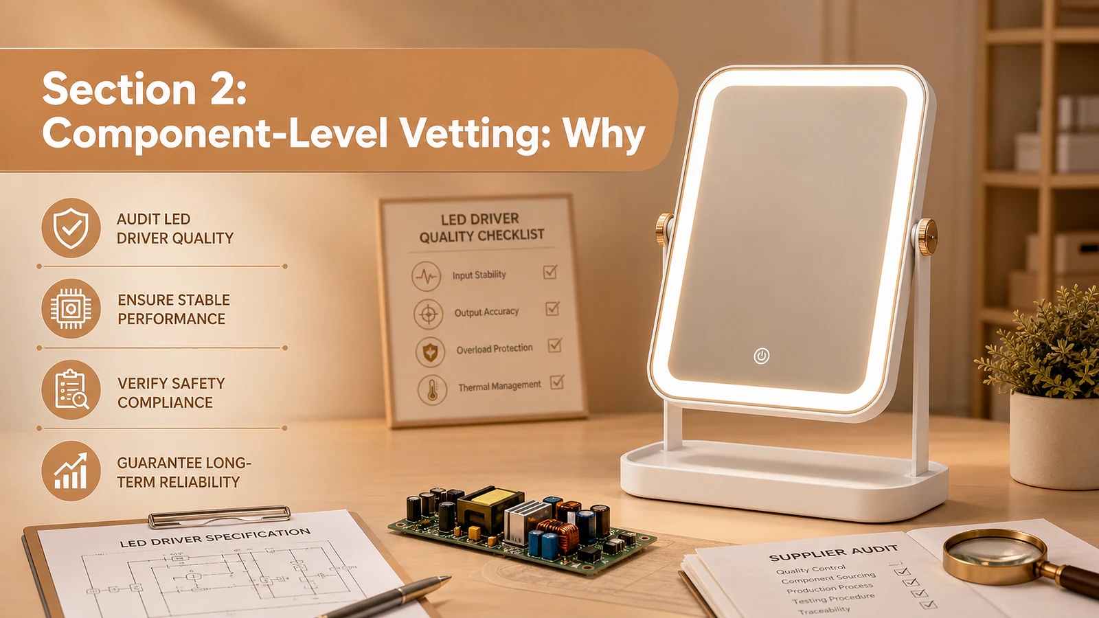 Section 2: Component-Level Vetting: Why Your Supplier Must Audit Their Own LED Drivers - Mirror product image