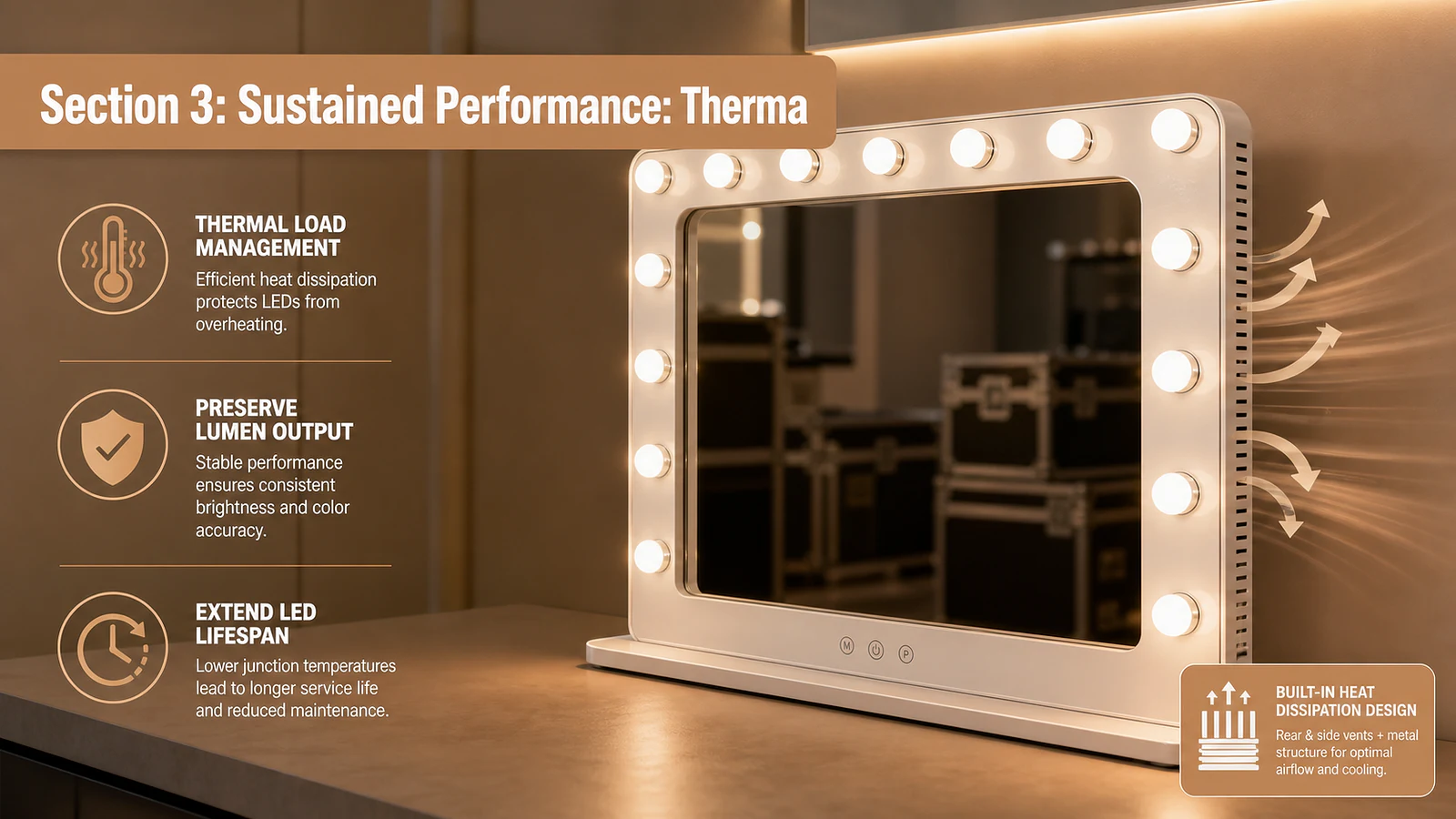 Section 3: Sustained Performance: Thermal Load Management and LED Longevity - Mirror product image