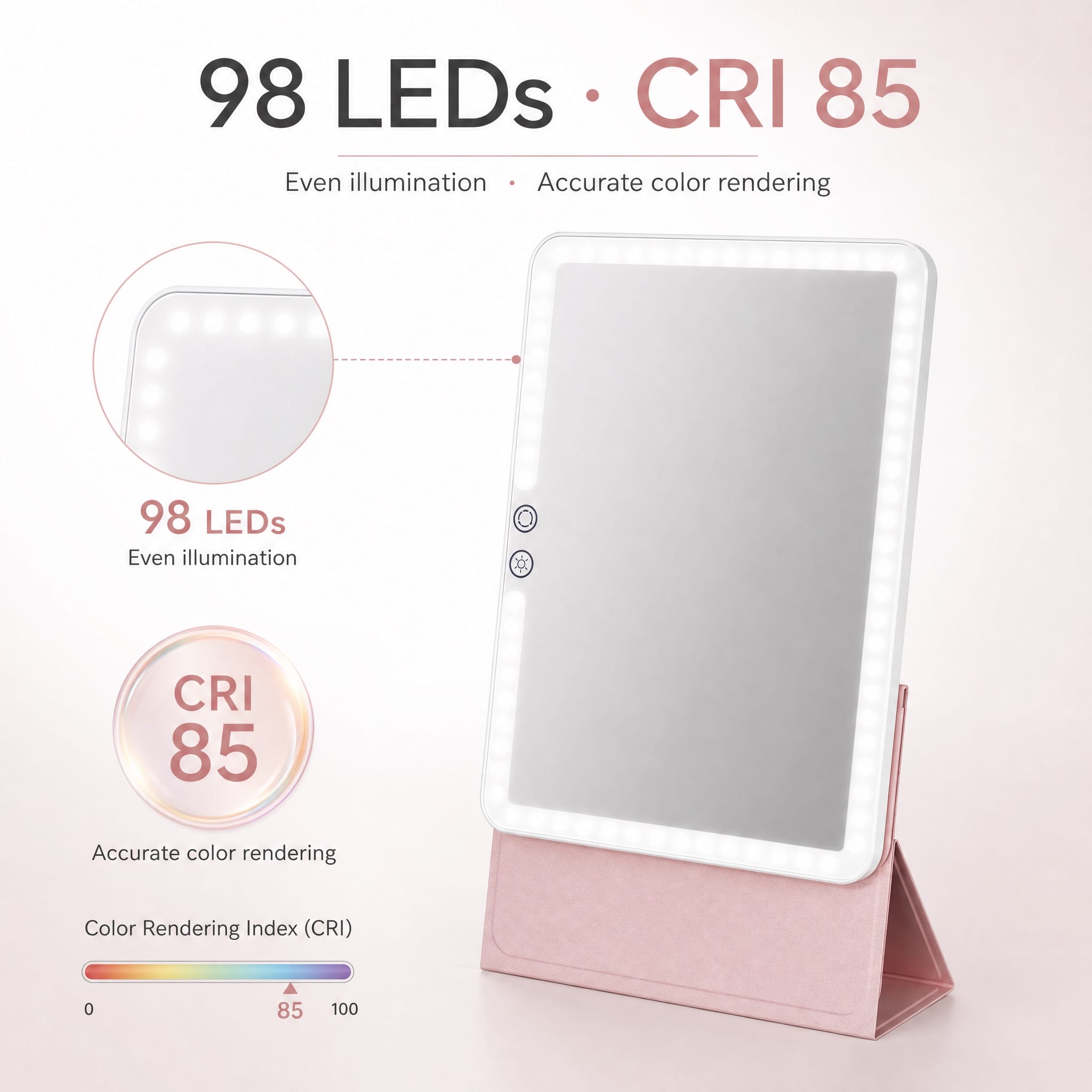 Sm611a Led Folding Makeup Mirror Detail 3 4064