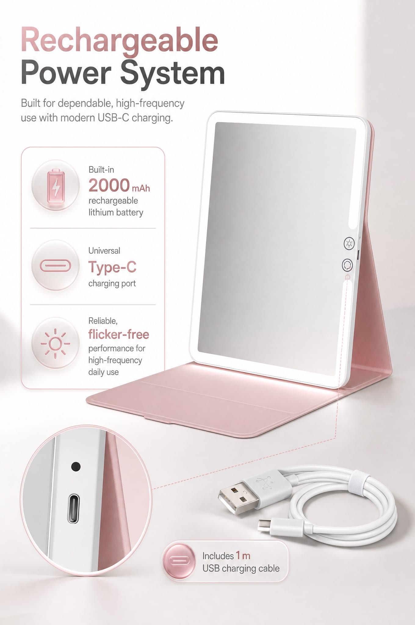 Sm611a Led Folding Makeup Mirror Detail 4 1159
