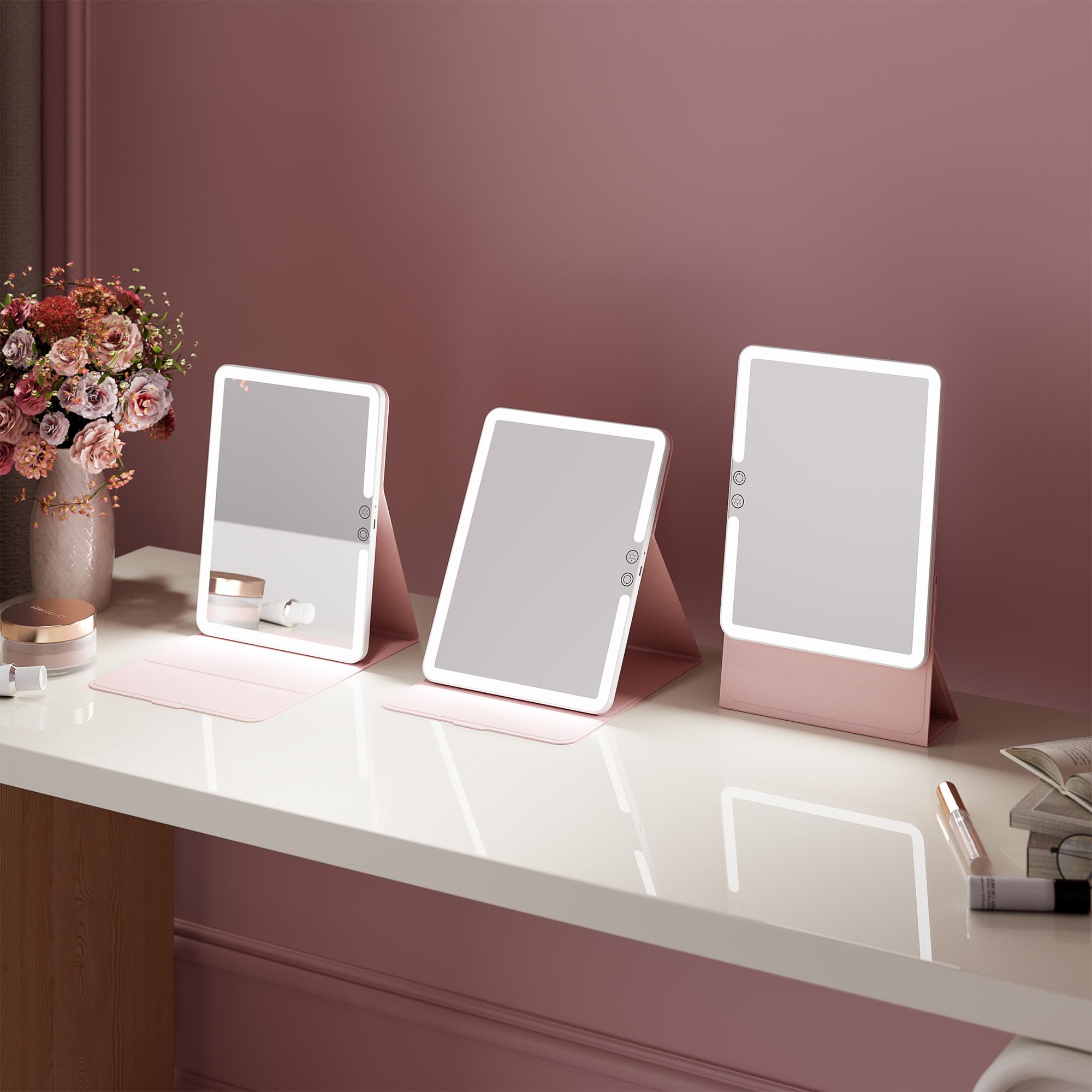 Sm611a Led Folding Makeup Mirror Gallery 1 9773