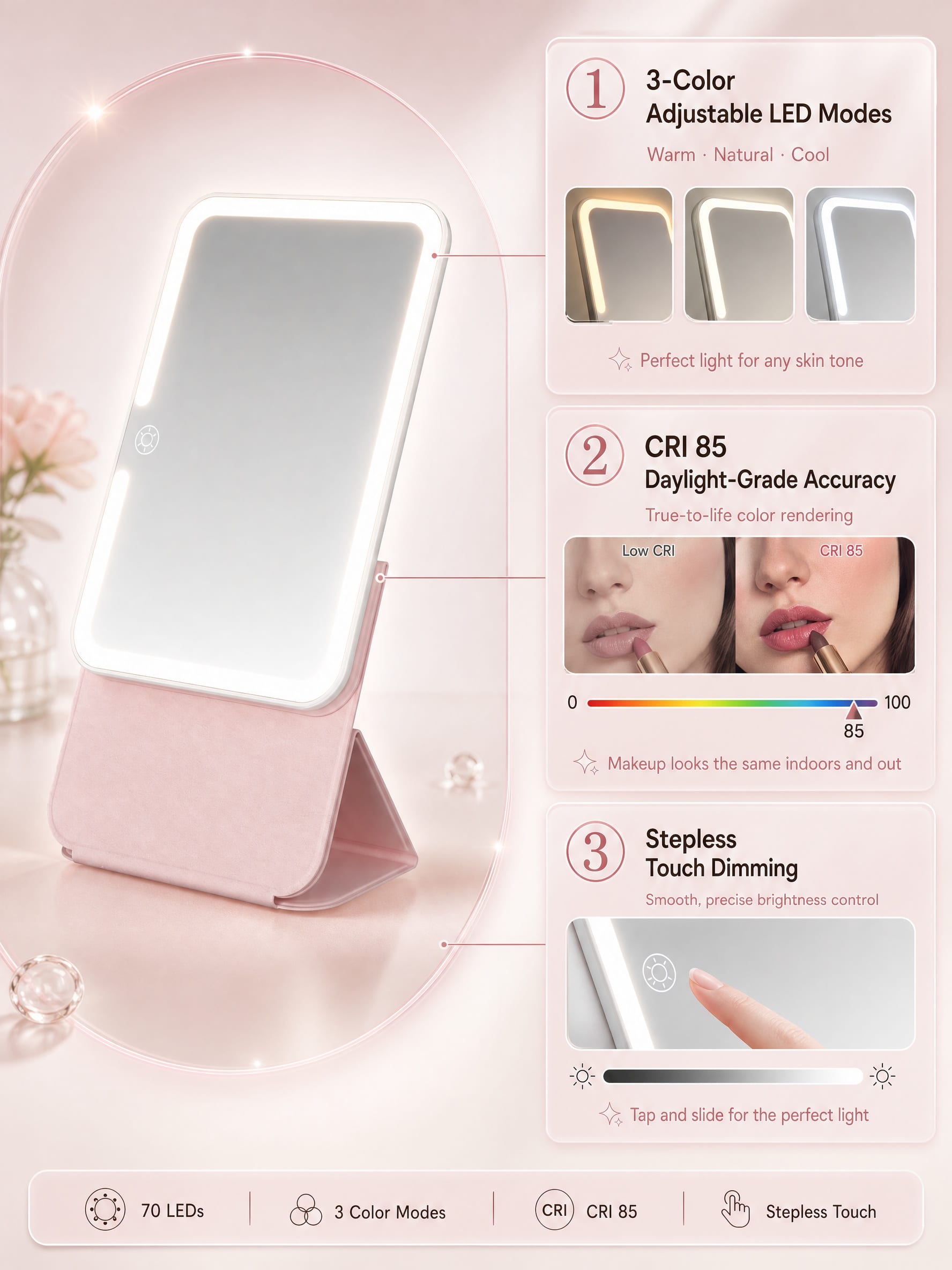 Sm612a Sl Led Makeup Mirror Detail 2
