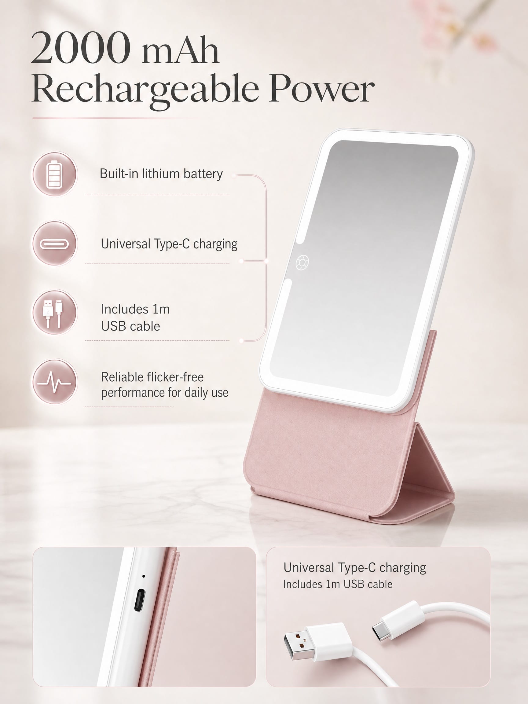 Sm612a Sl Led Makeup Mirror Detail 3