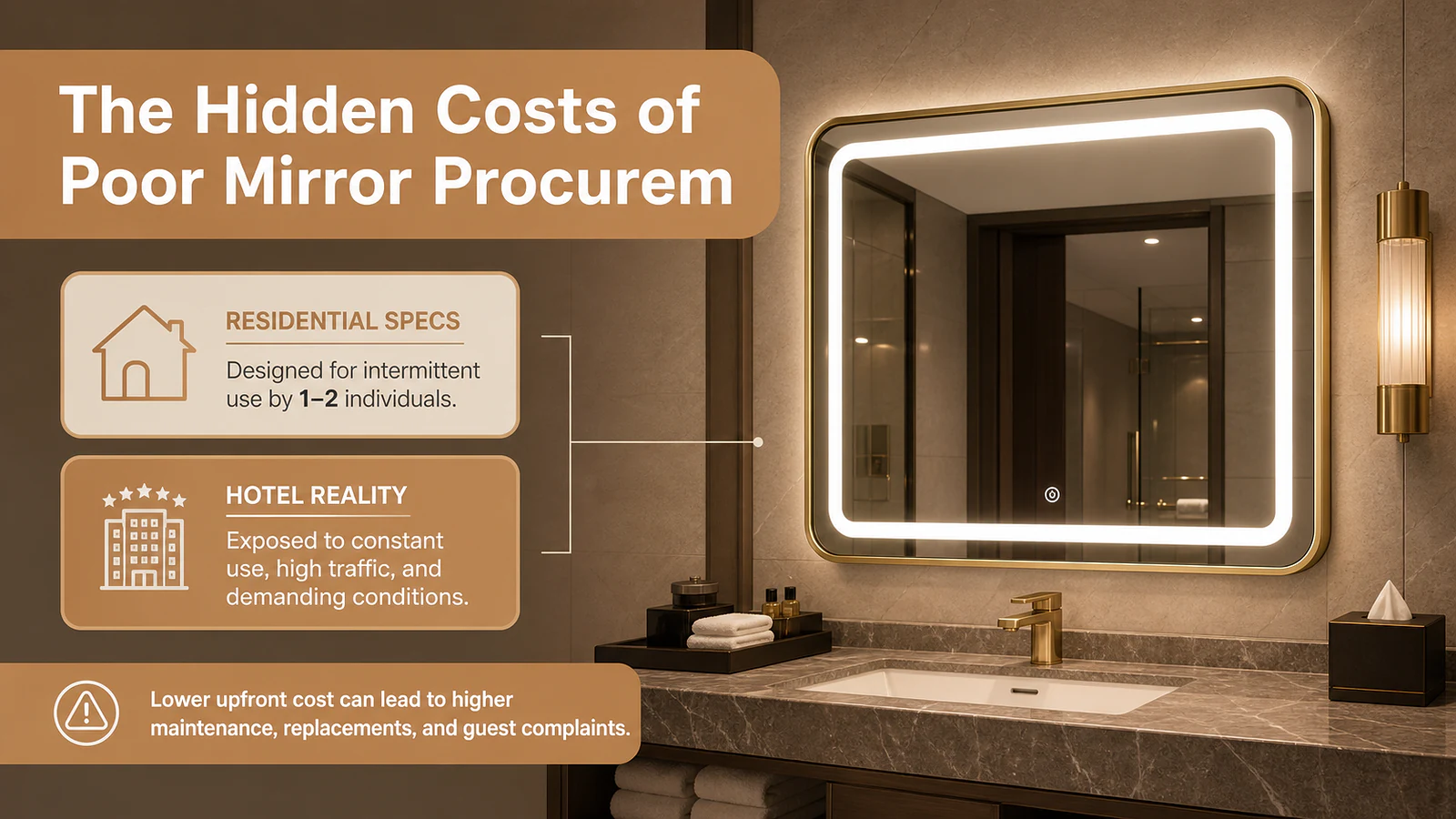 The Hidden Costs of Poor Mirror Procurement: Why Residential Specs Fail in Hotels - Mirror product image