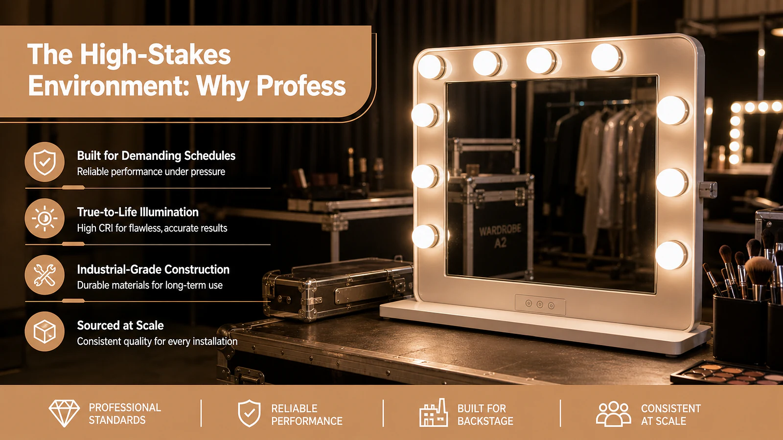 The High-Stakes Environment: Why Professional Backstage Mirrors Demand Industrial Specs - Mirror product image