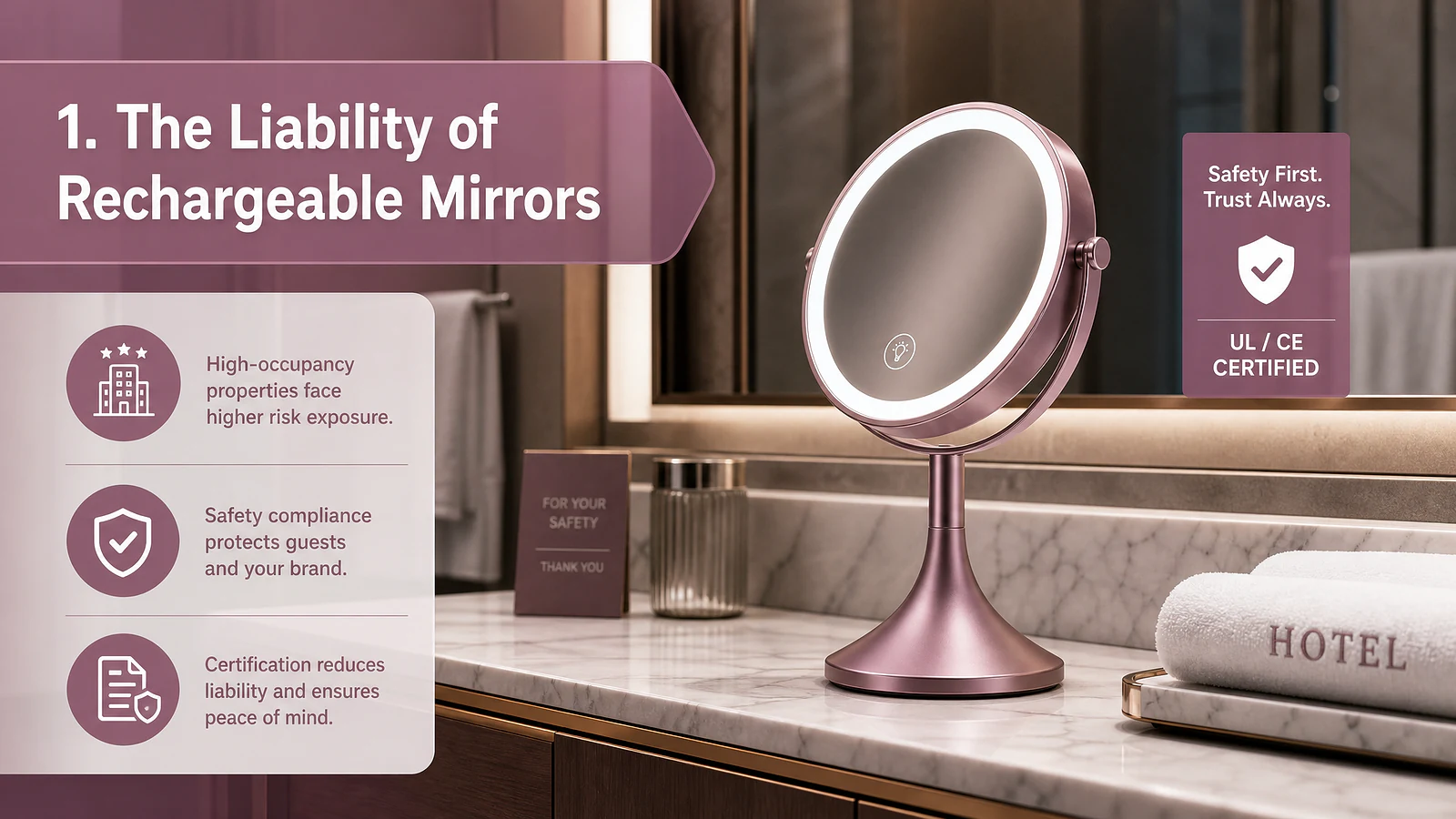 1. The Liability of Rechargeable Mirrors in High-Occupancy Properties - Mirror product image