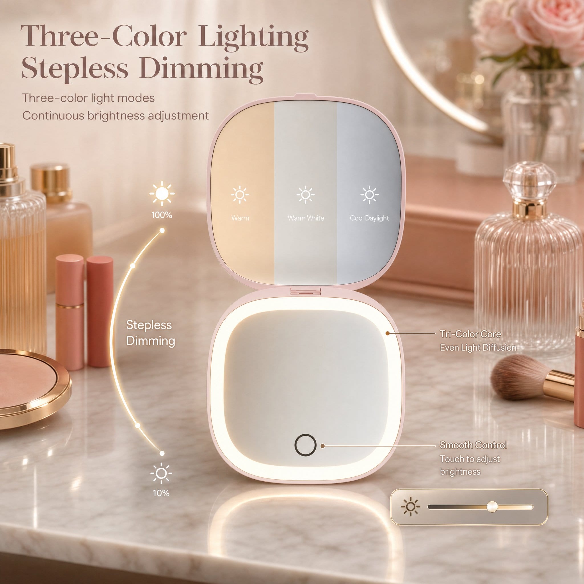 Led Compact Mirror