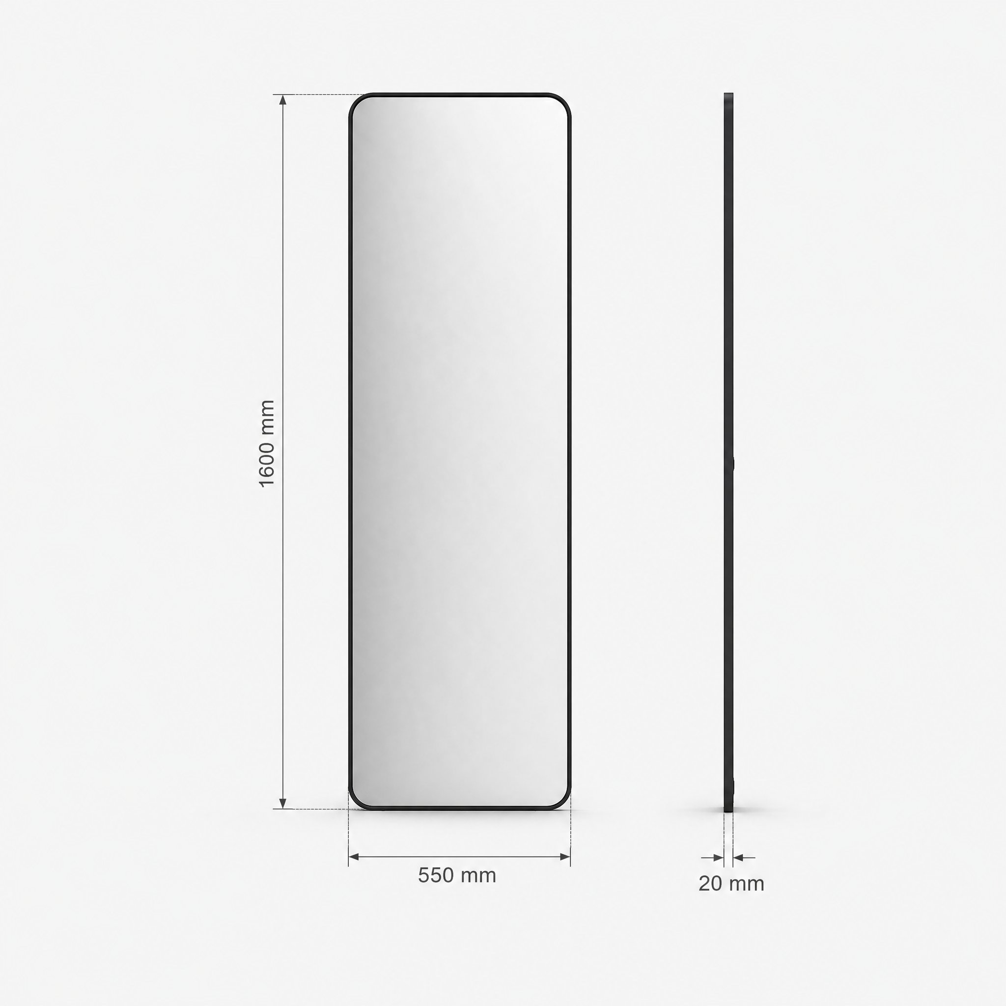 Optimized Full-Body Coverage with a Slimline 550 × 1600 × 20 mm Profile