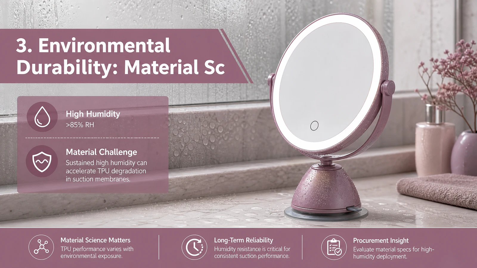 3. Environmental Durability: Material Science of Suction Cups - Mirror product image