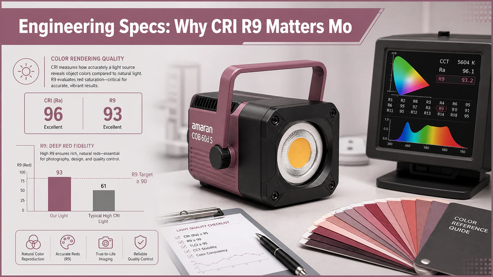 Engineering Specs: Why CRI R9 Matters More Than Ra - Mirror product image