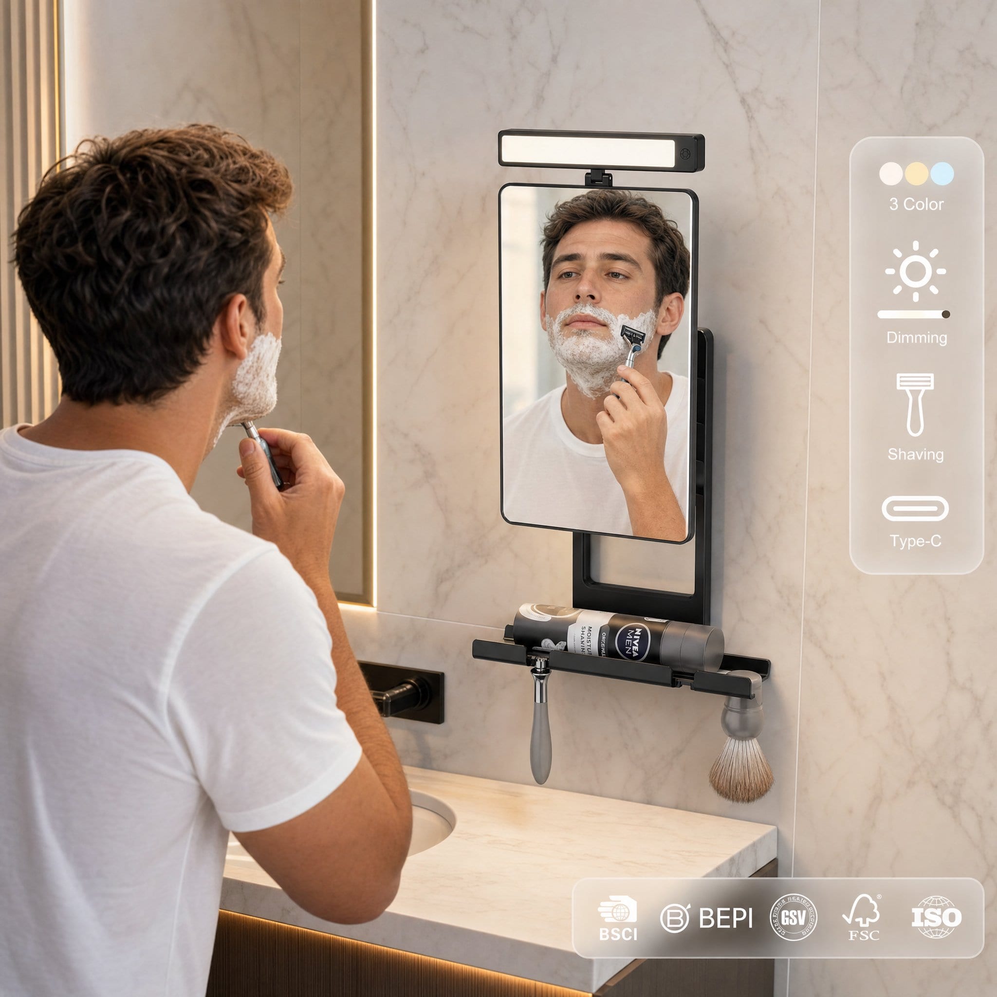 Led Shaving Mirror