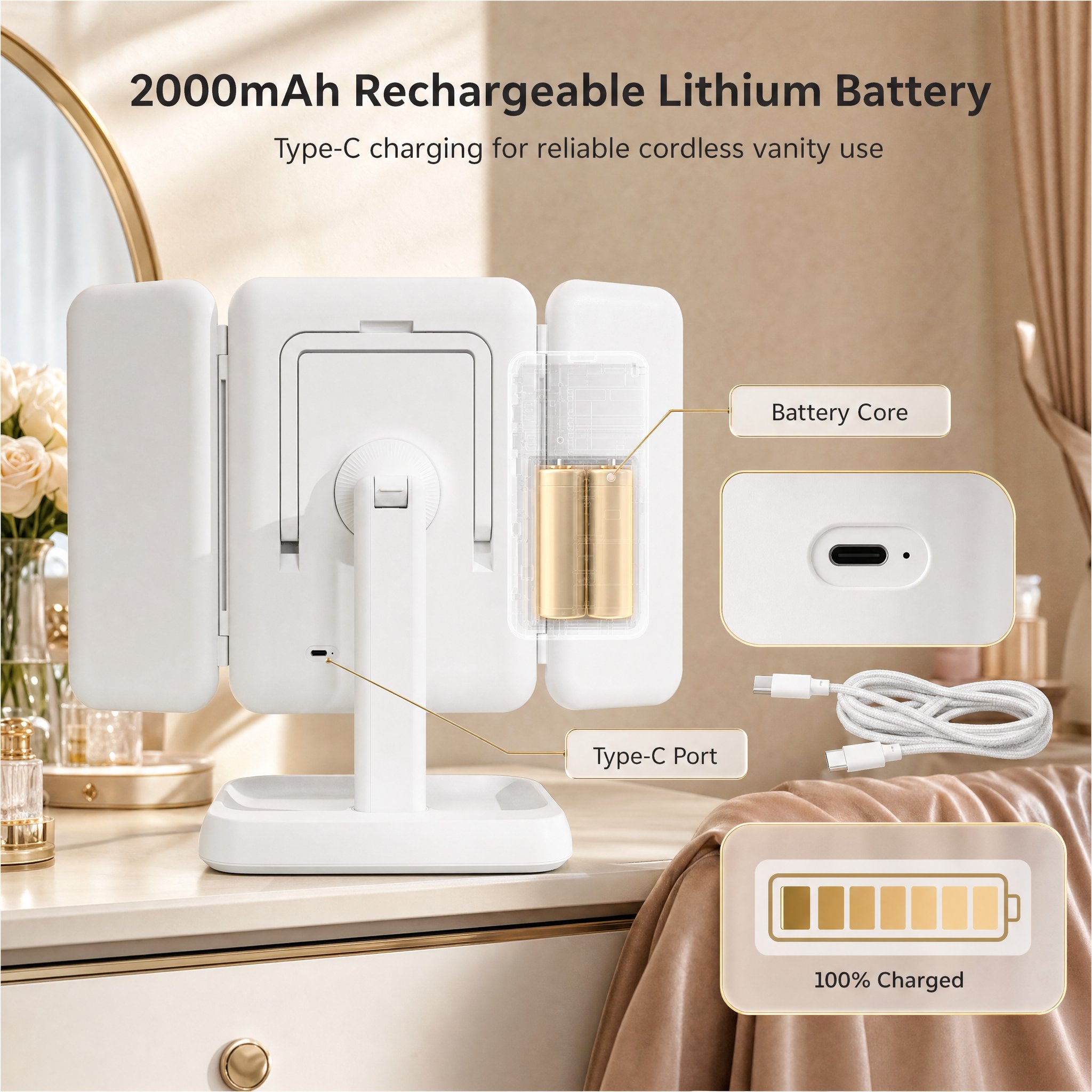 High-Capacity 2000mAh Rechargeable Lithium Battery for Cordless Utility