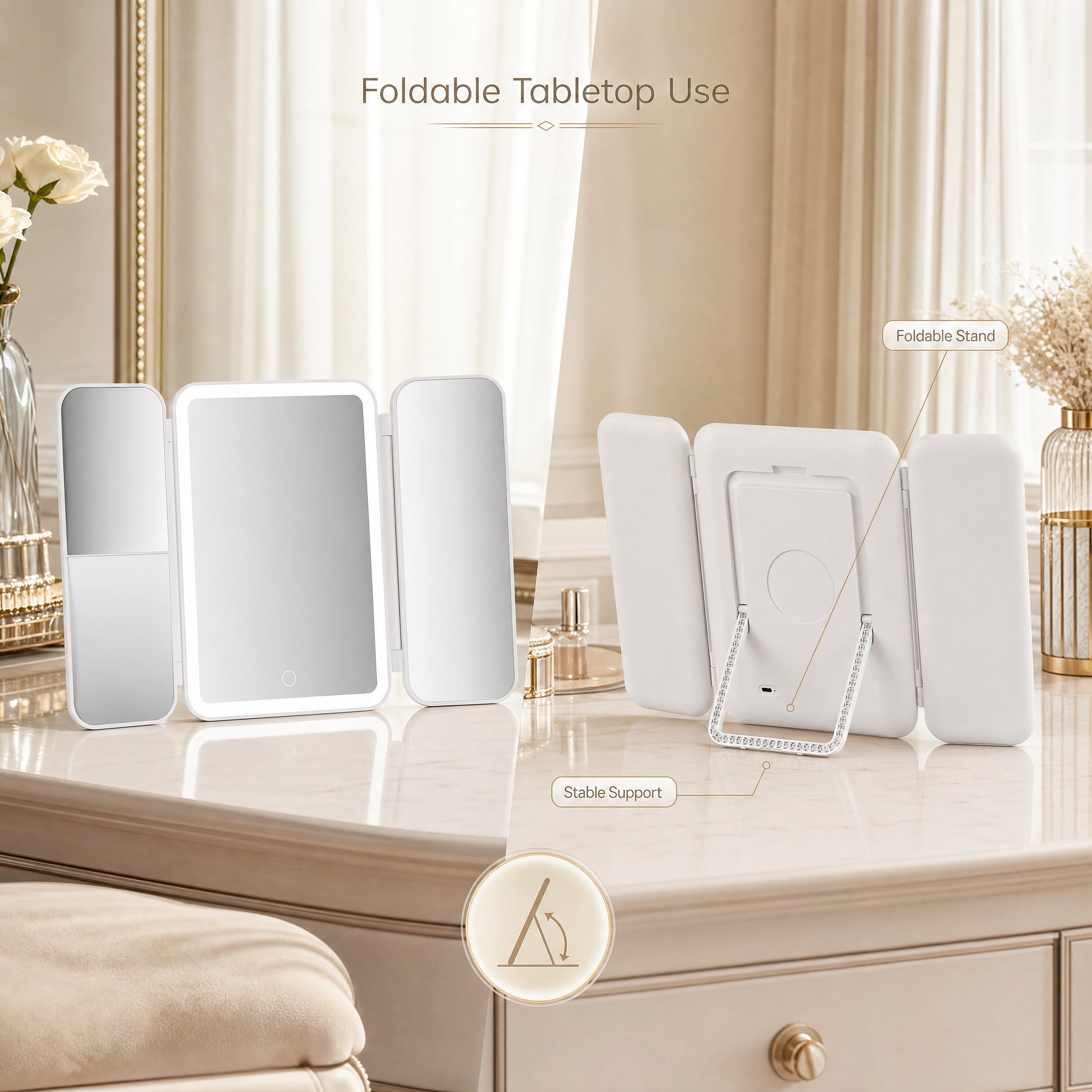 Detachable Base Stand and Integrated Foldable Metal Kickstand