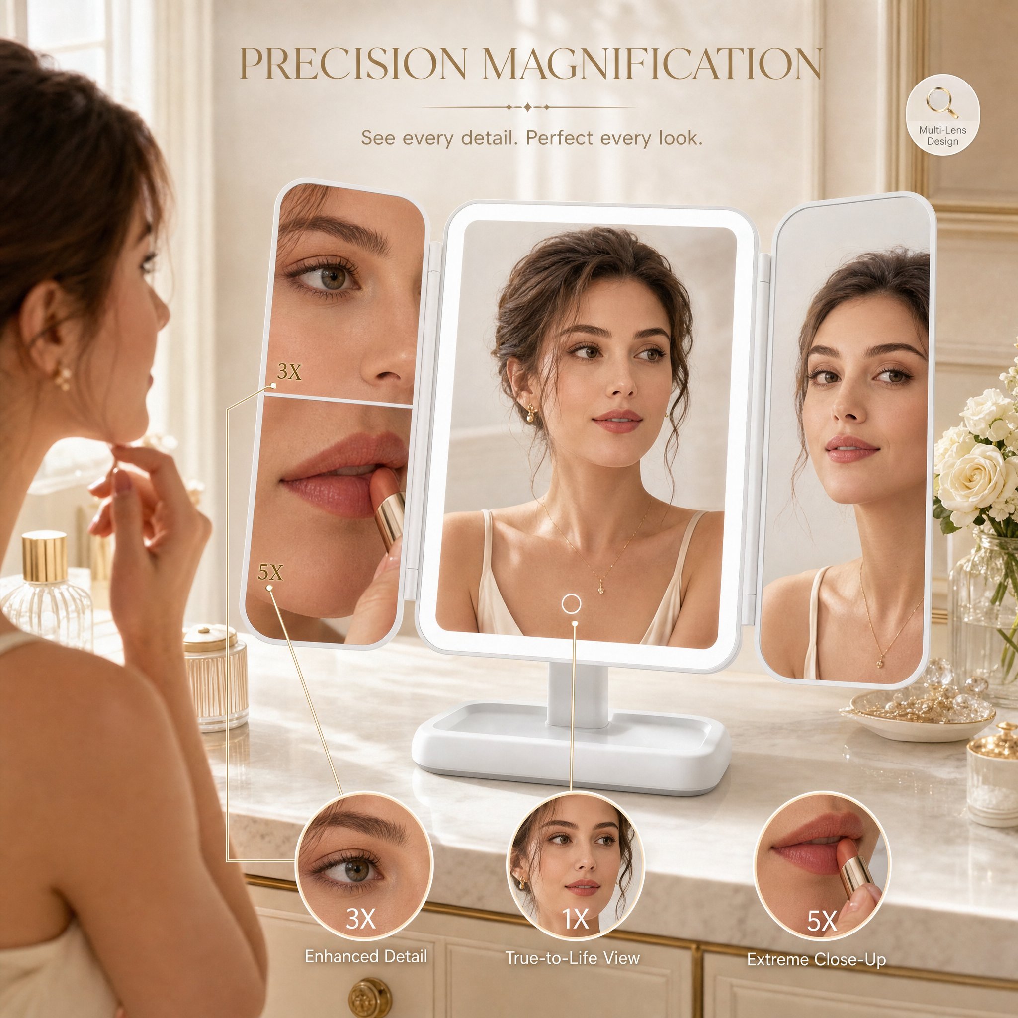 High-Definition Optical Performance with Integrated 3X/5X Magnification