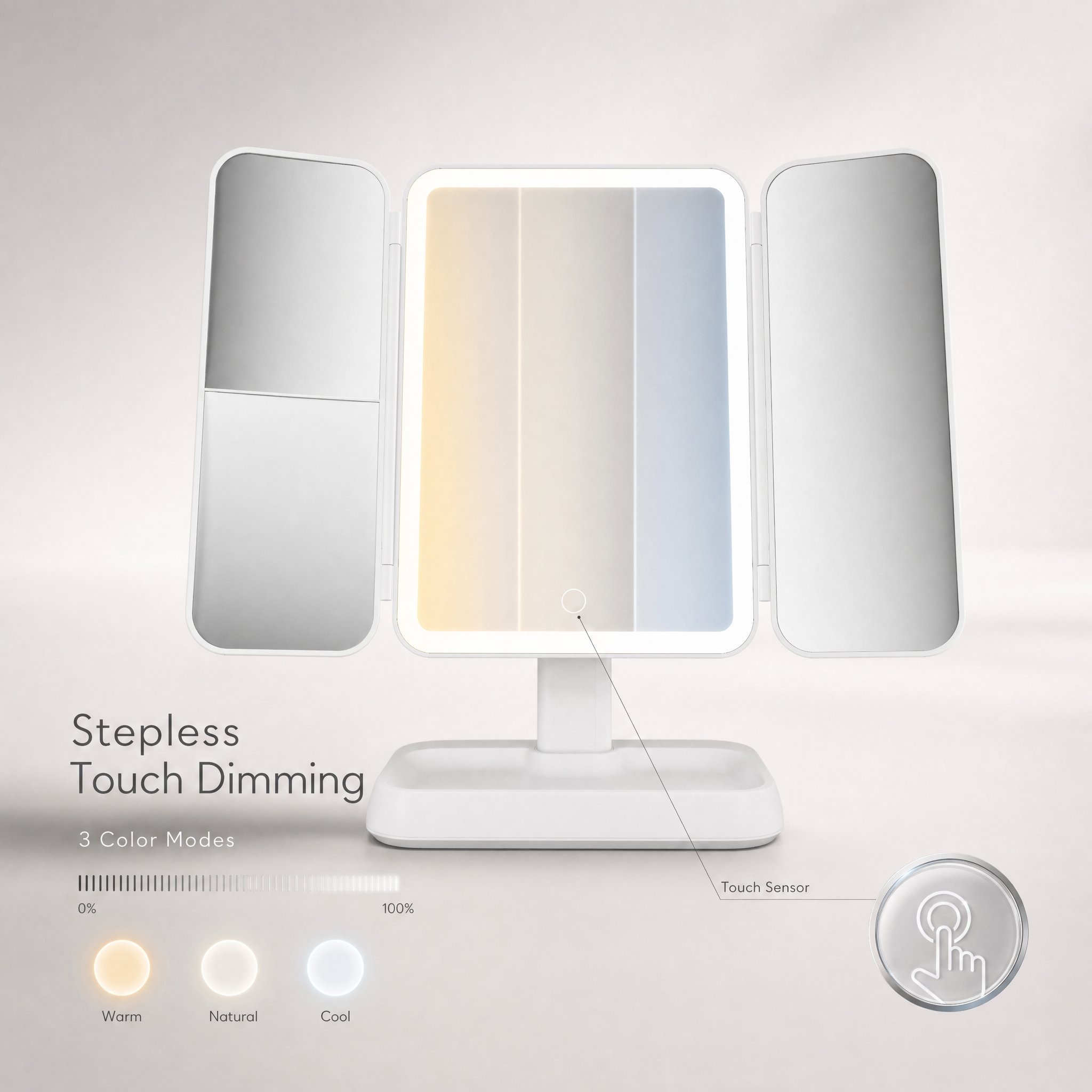 Even Ring Lighting System with 3 Environmental Color Modes