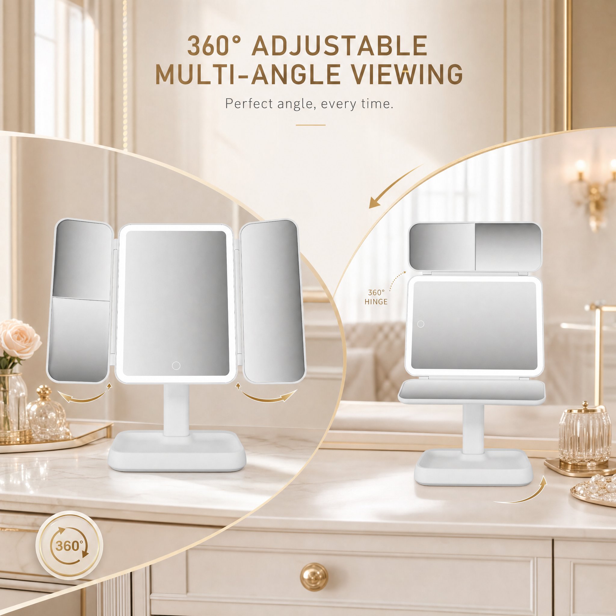Ergonomic Positioning with Magnetic and 360-Degree Rotating Bracket