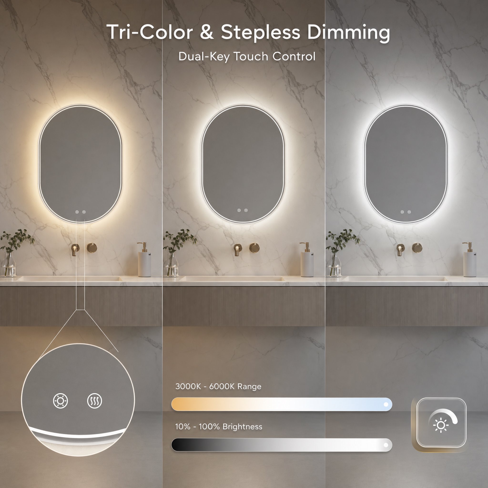 Oval Bathroom Mirror