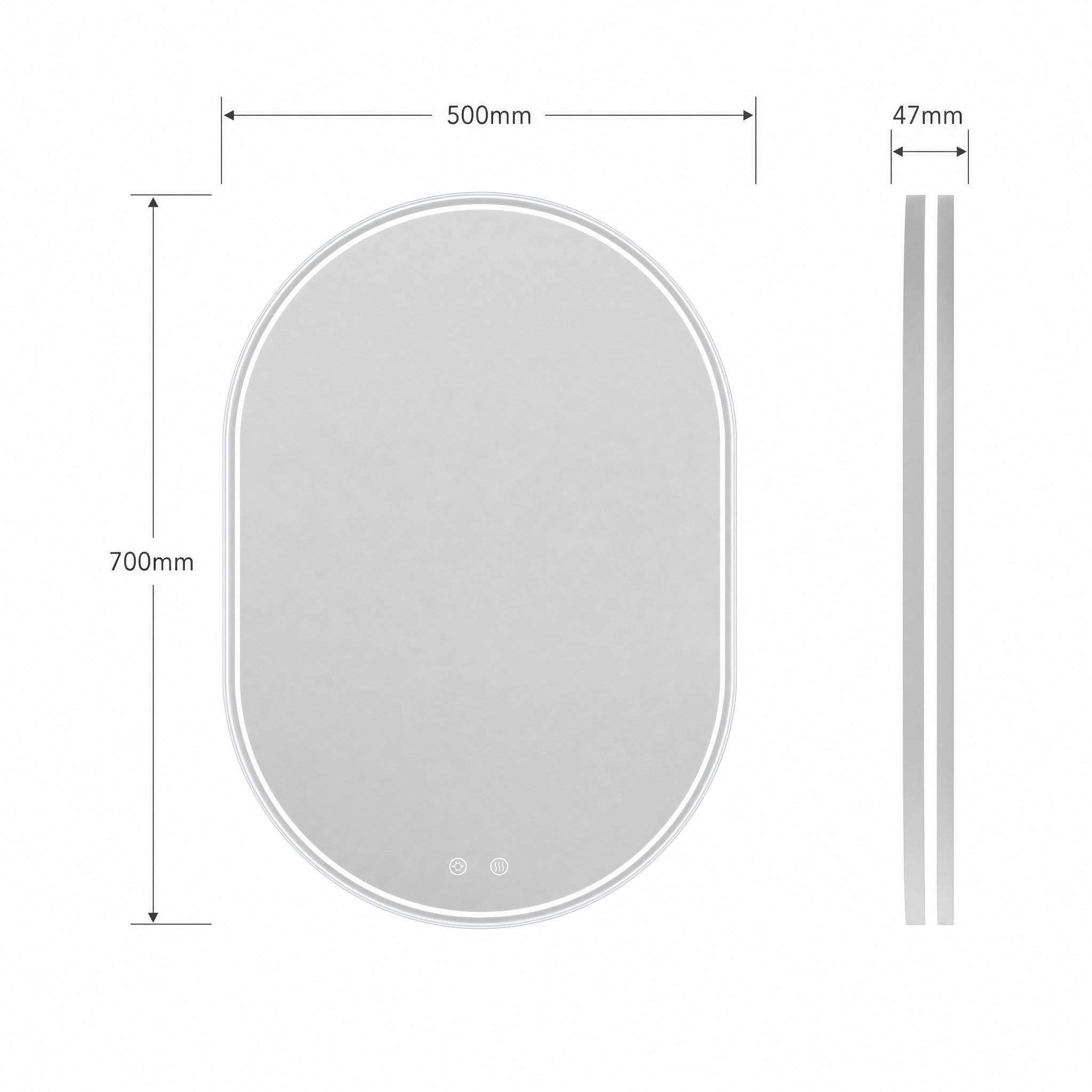 Oval Bathroom Mirror
