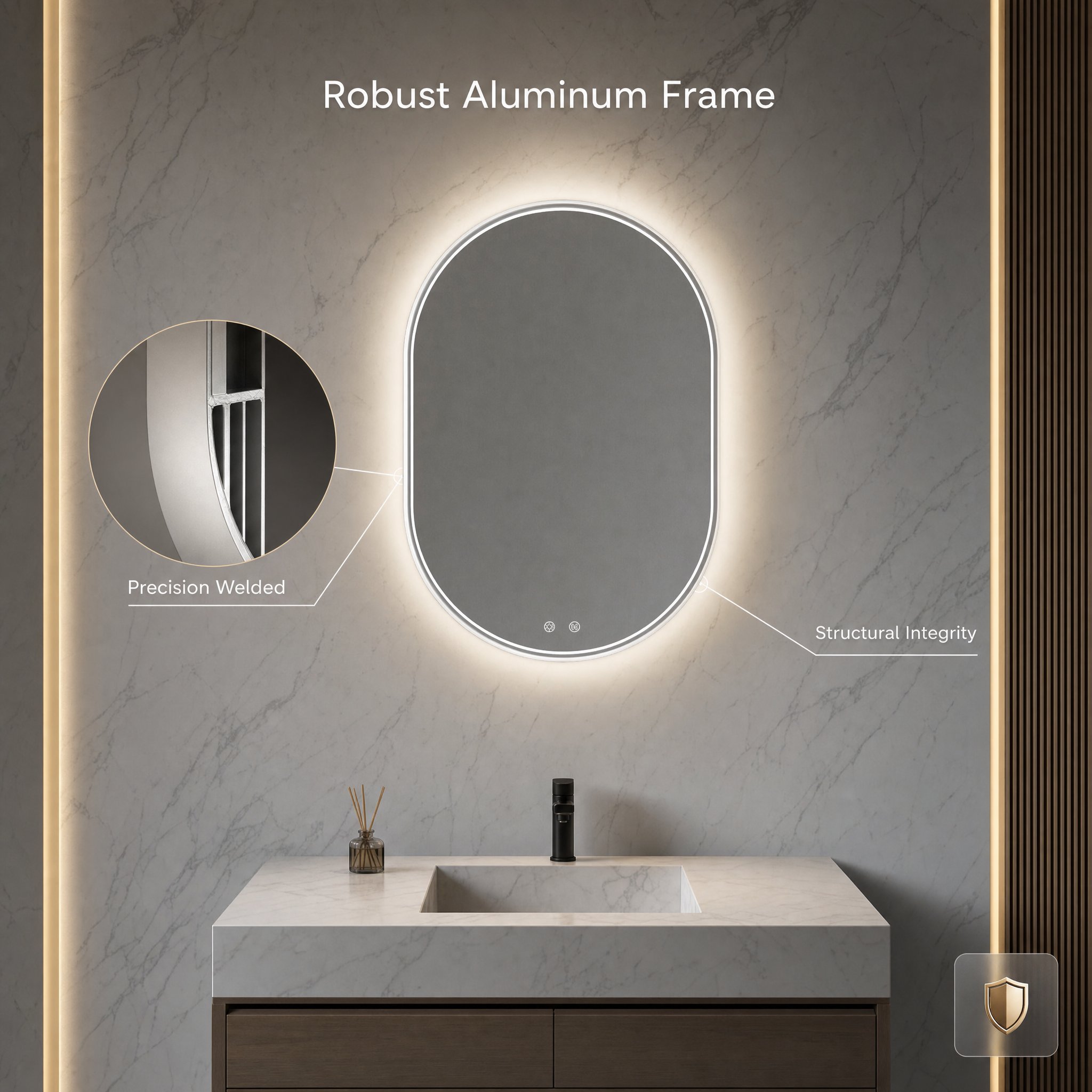 Oval Bathroom Mirror