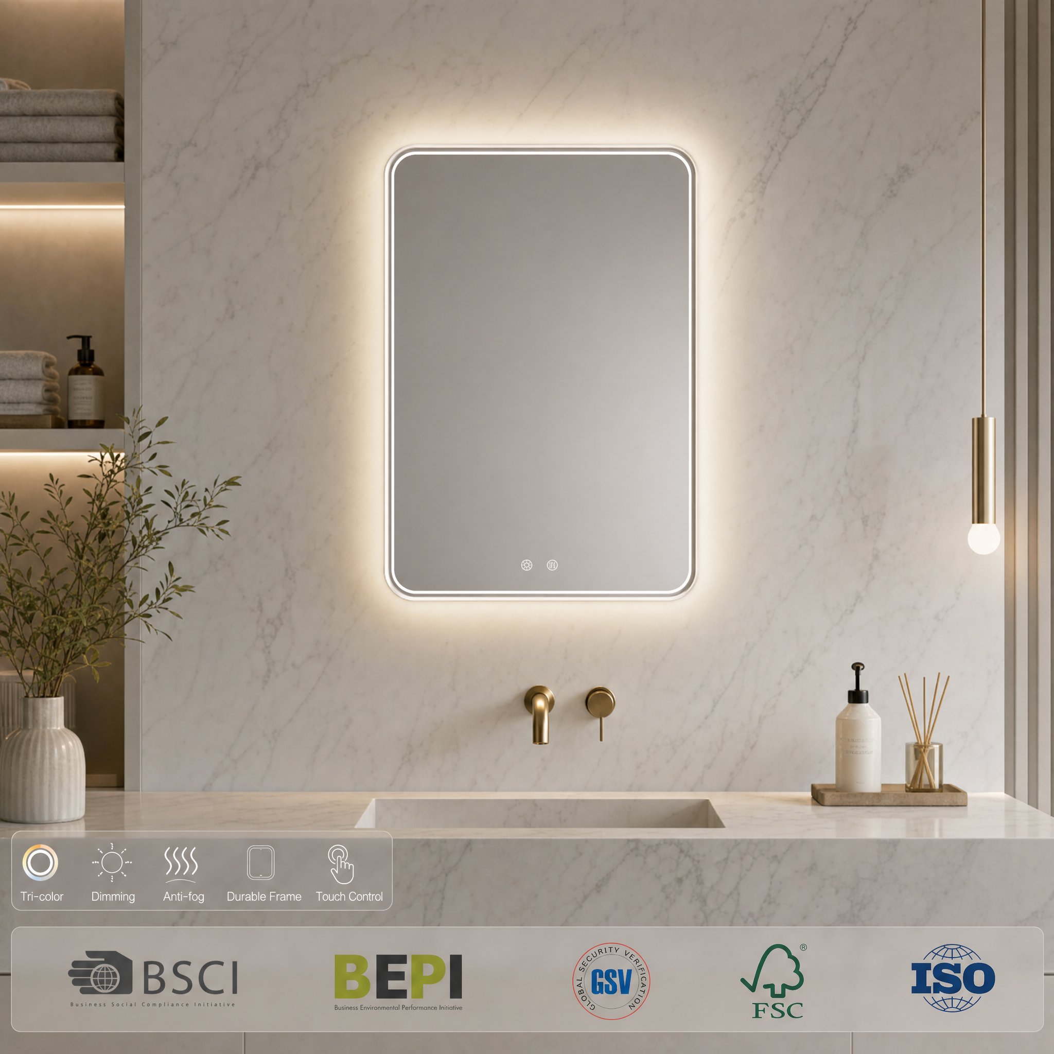 Smart Dual-Button Touch Interface with Dual-Color Backlit Feedback