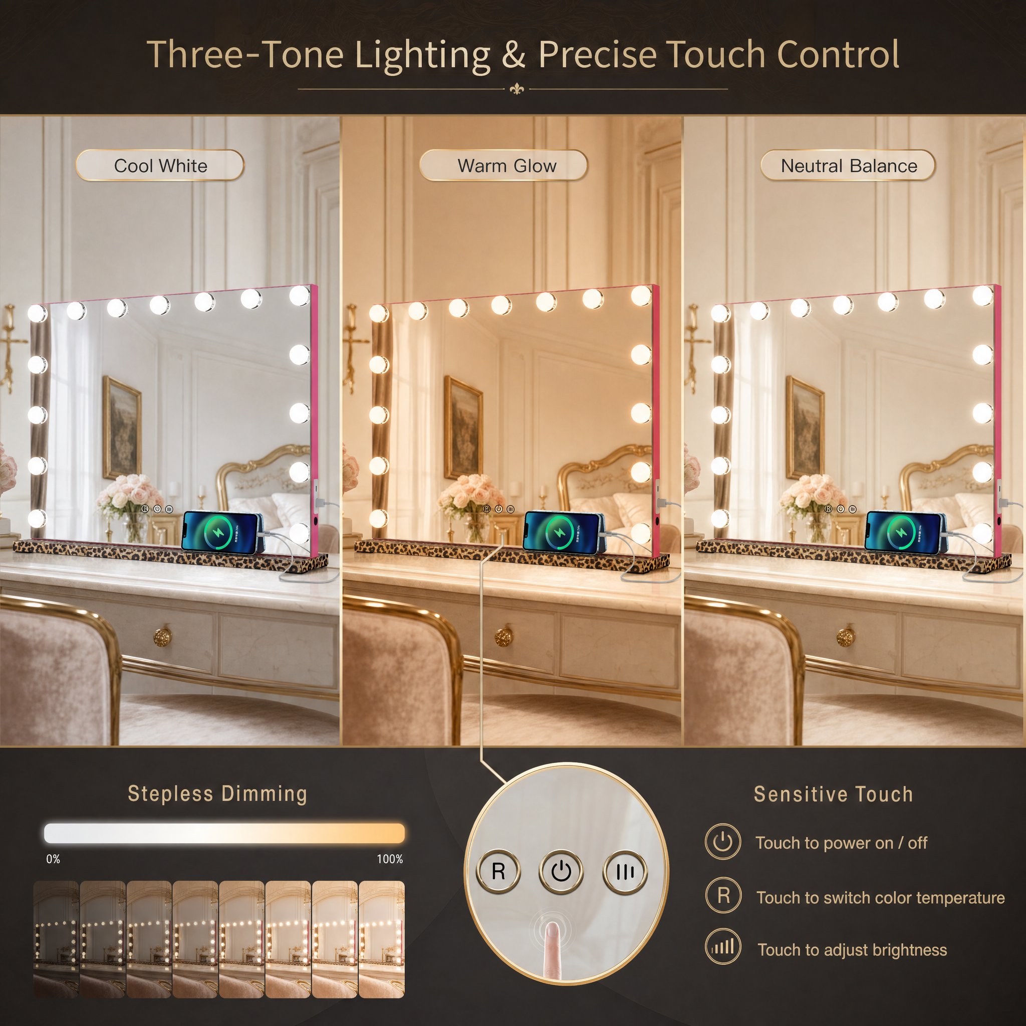 Intuitive Tactile Control and Stepless Dimming